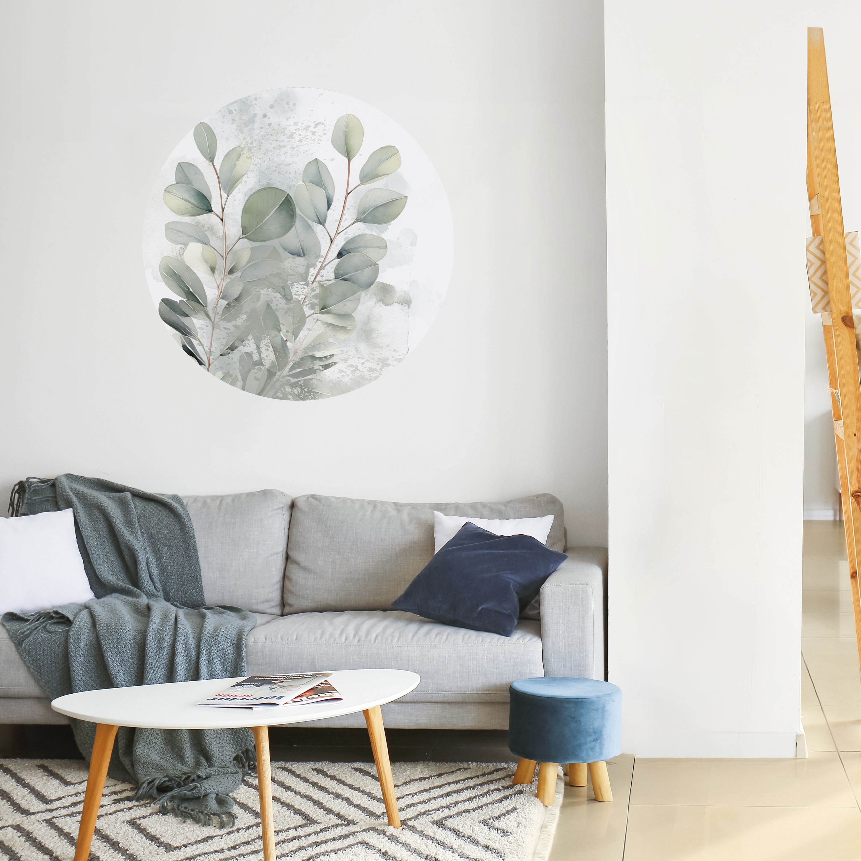 DELIGHTFUL EUCALYPTUS Naklejka okrągła