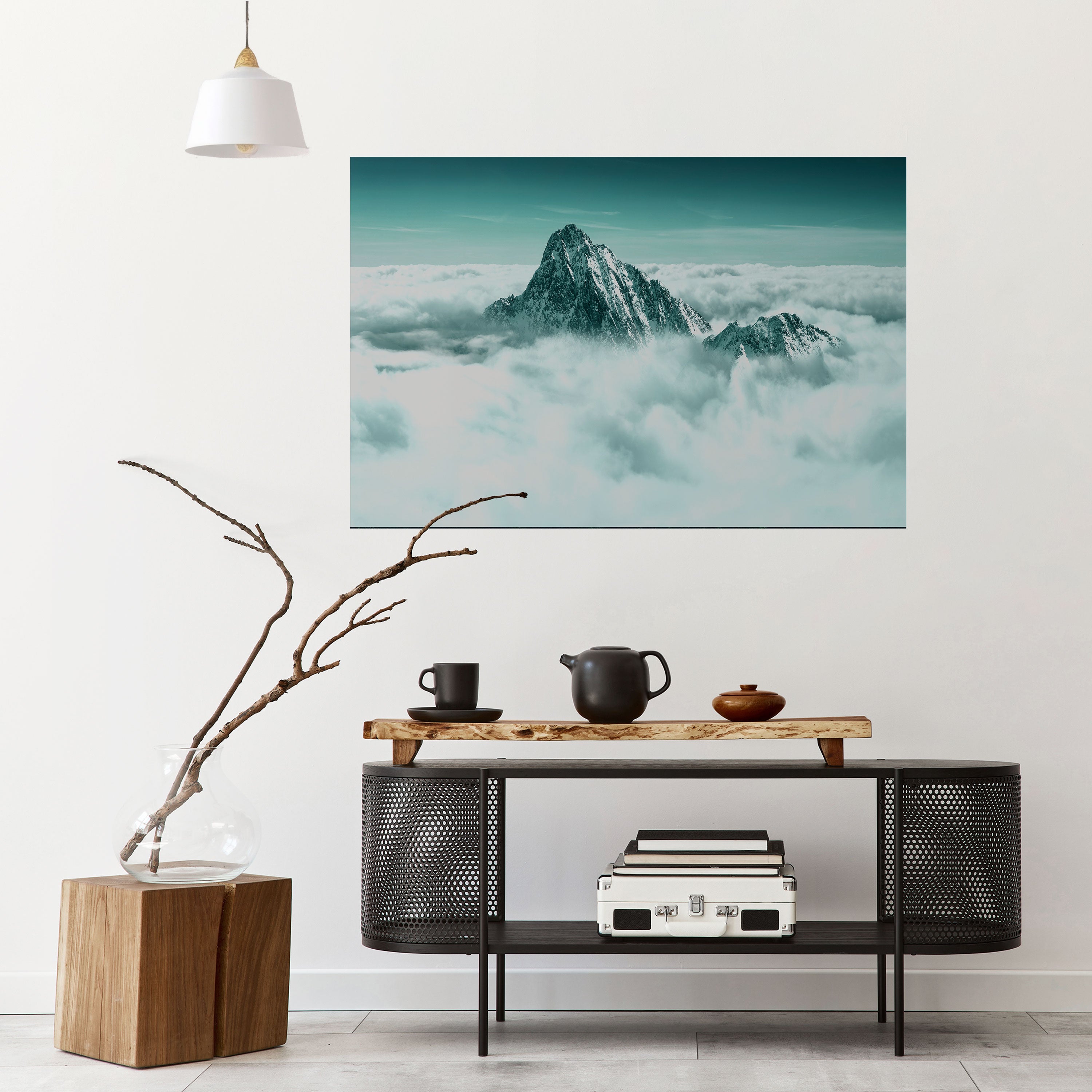 CLOUD-KISSED PEAK Naklejka/Plakat poziomy