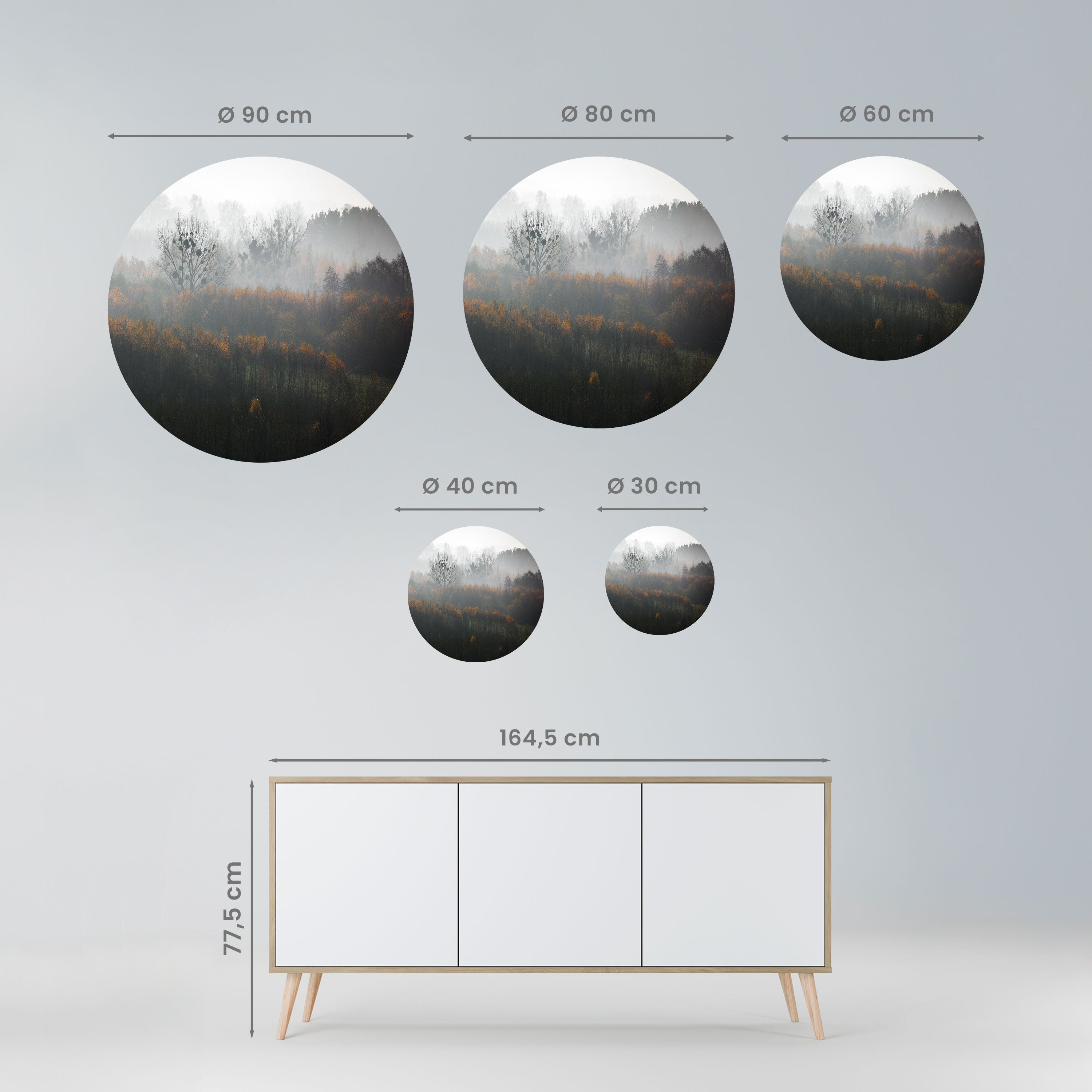 AUTUMNAL HAZE Naklejka okrągła