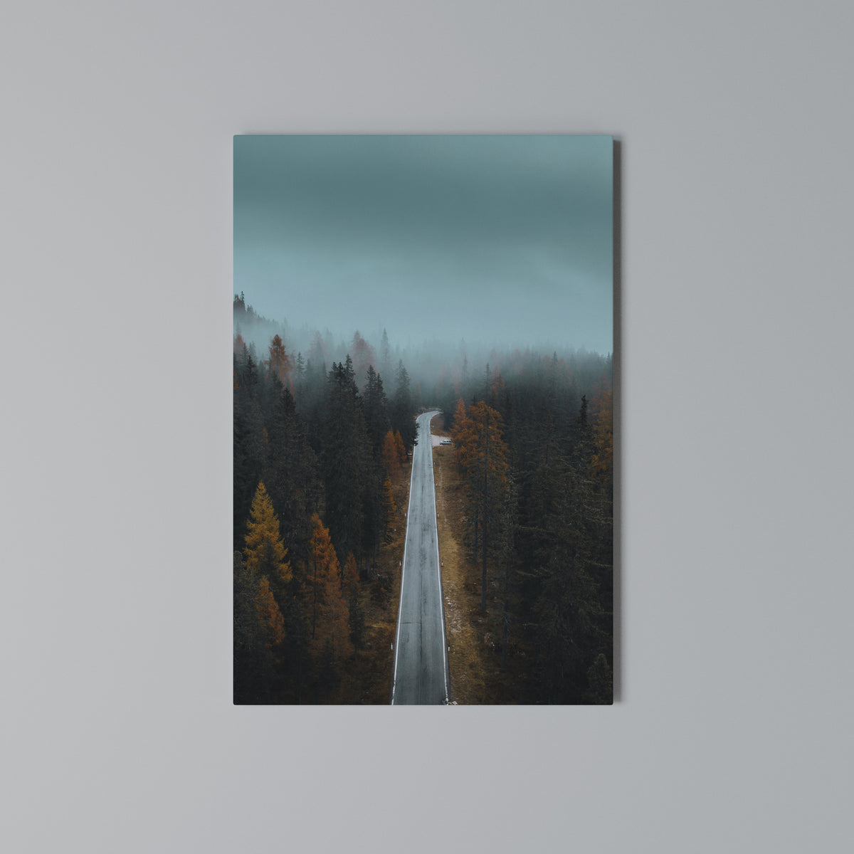 SERENE ROADWAY ESCAPE Pionowy obraz na płótnie
