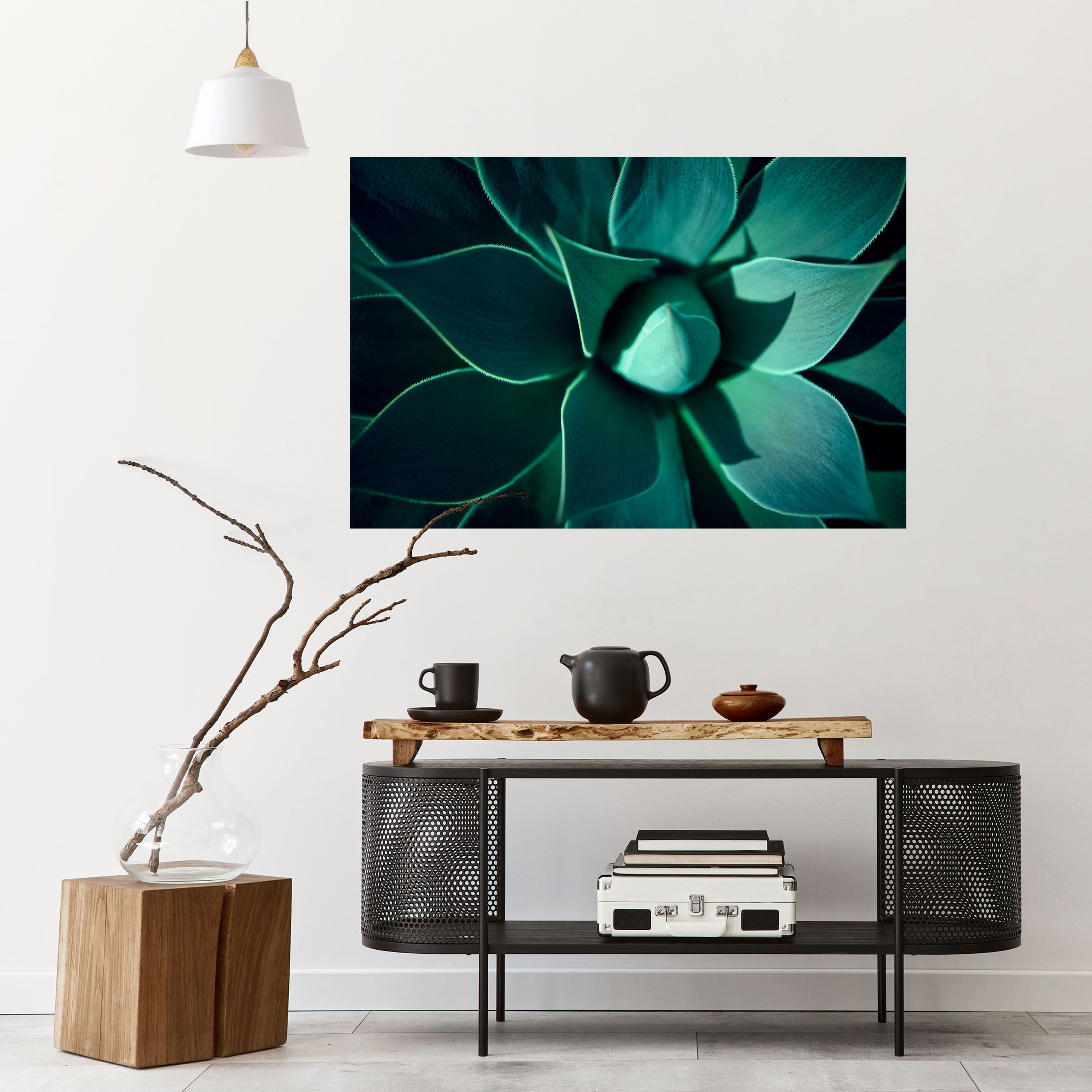 MYSTICAL GREEN WHORL Naklejka/Plakat poziomy