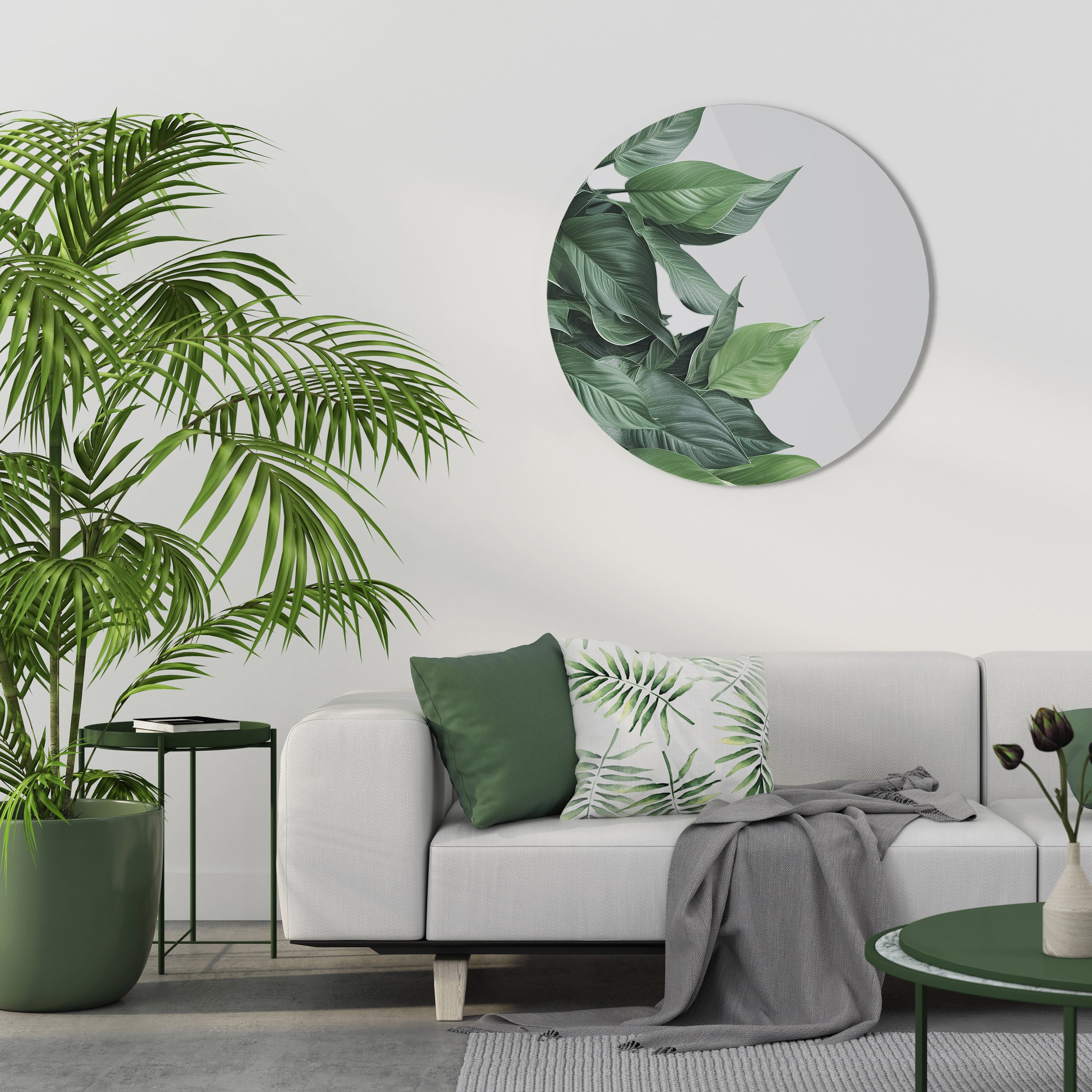 LUSH LEAFY WHIMSY Obraz okrągły
