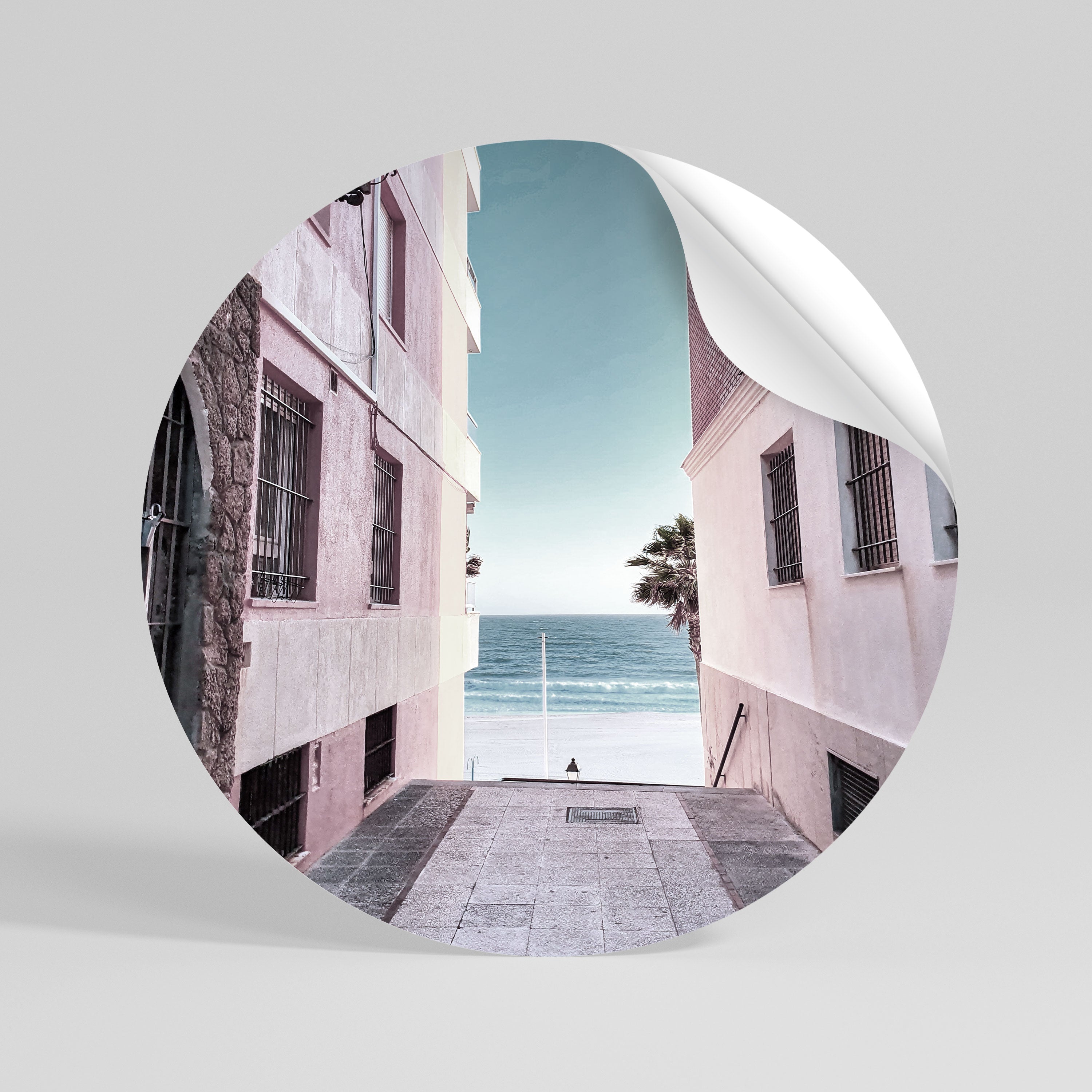 OCEAN'S WHISPER PATH Naklejka - okrągła