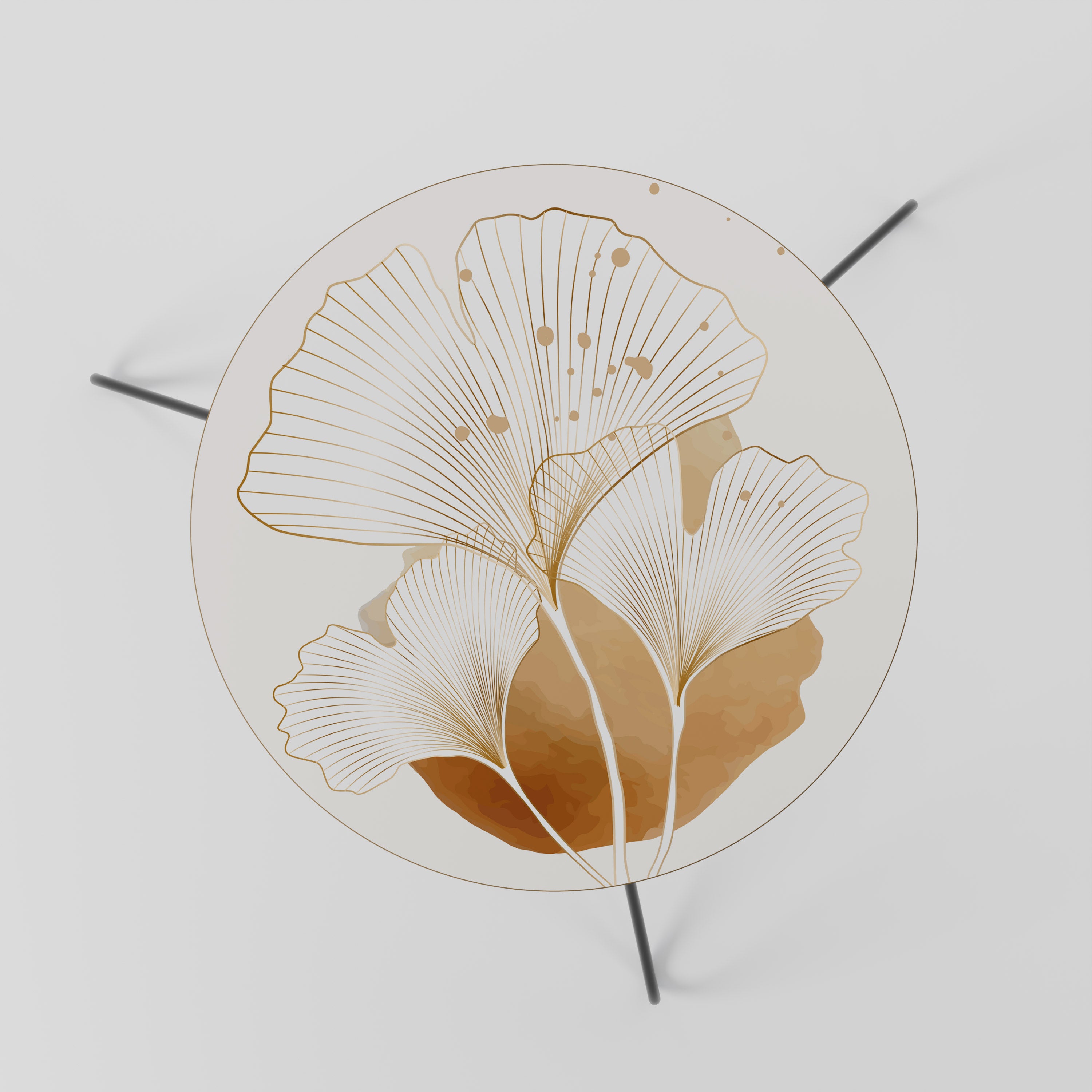 GOLDEN GINKGO DREAMS Stolik kawowy mały