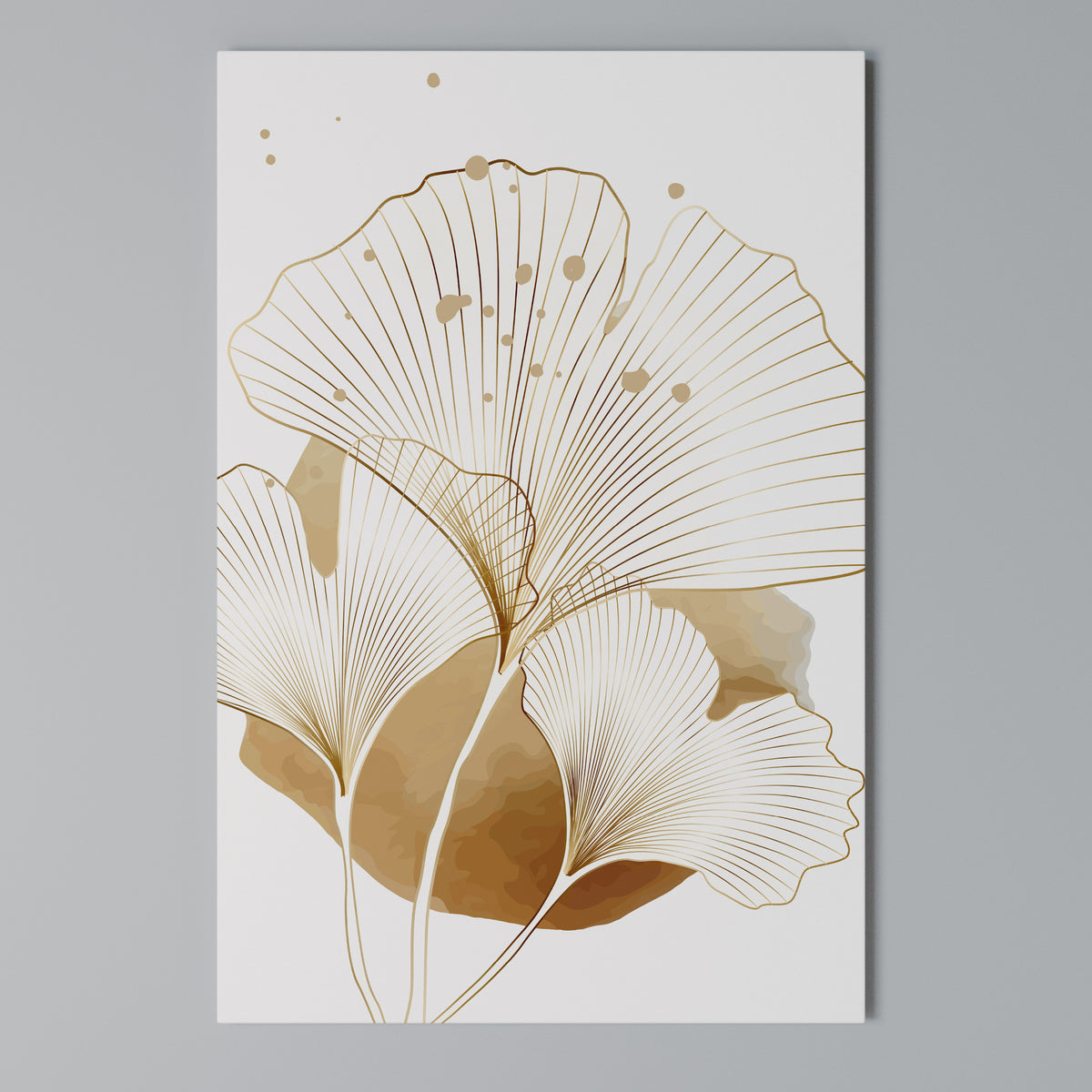 GOLDEN GINKGO DREAMS Pionowy obraz na płótnie