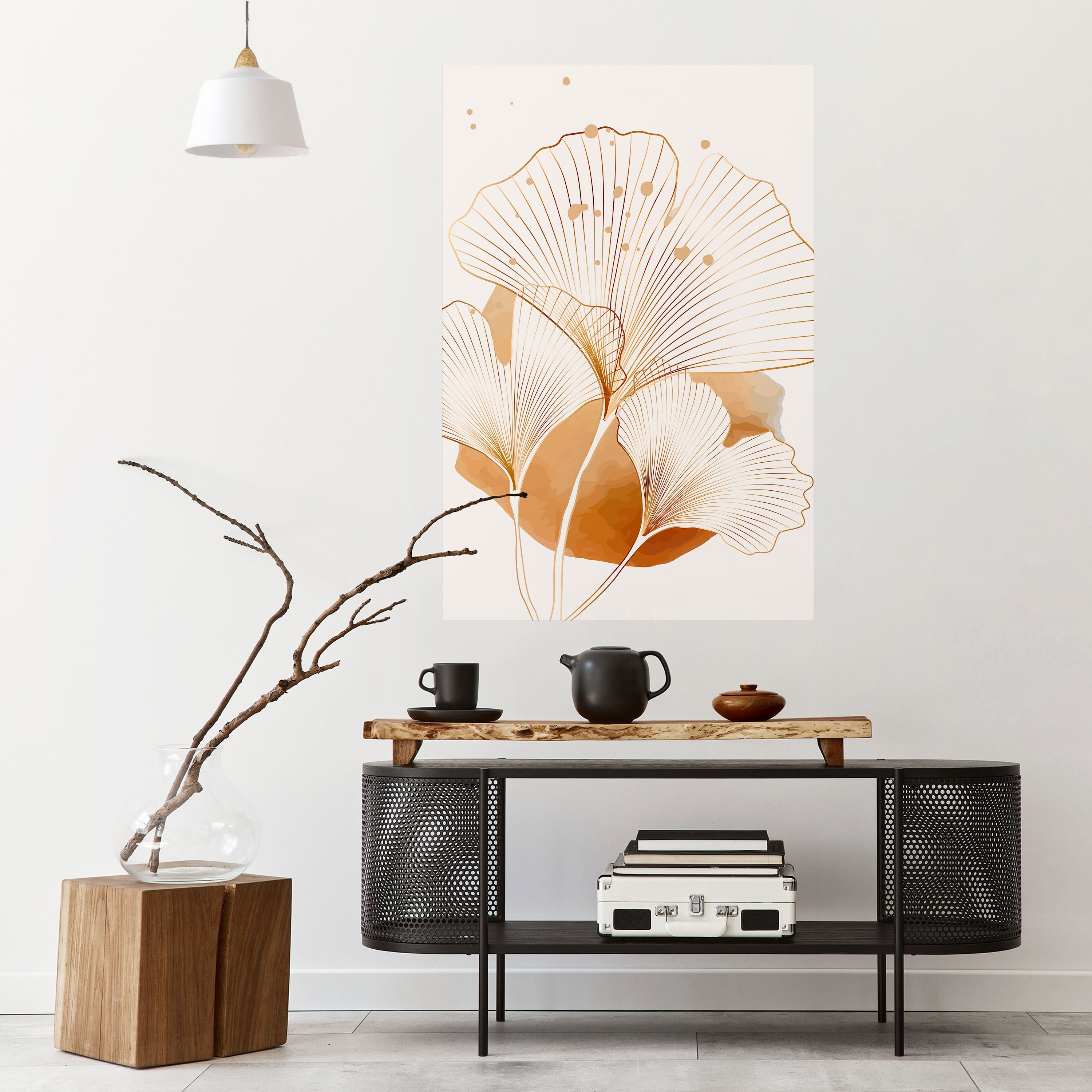 GOLDEN GINKGO DREAMS Naklejka/Plakat pionowy
