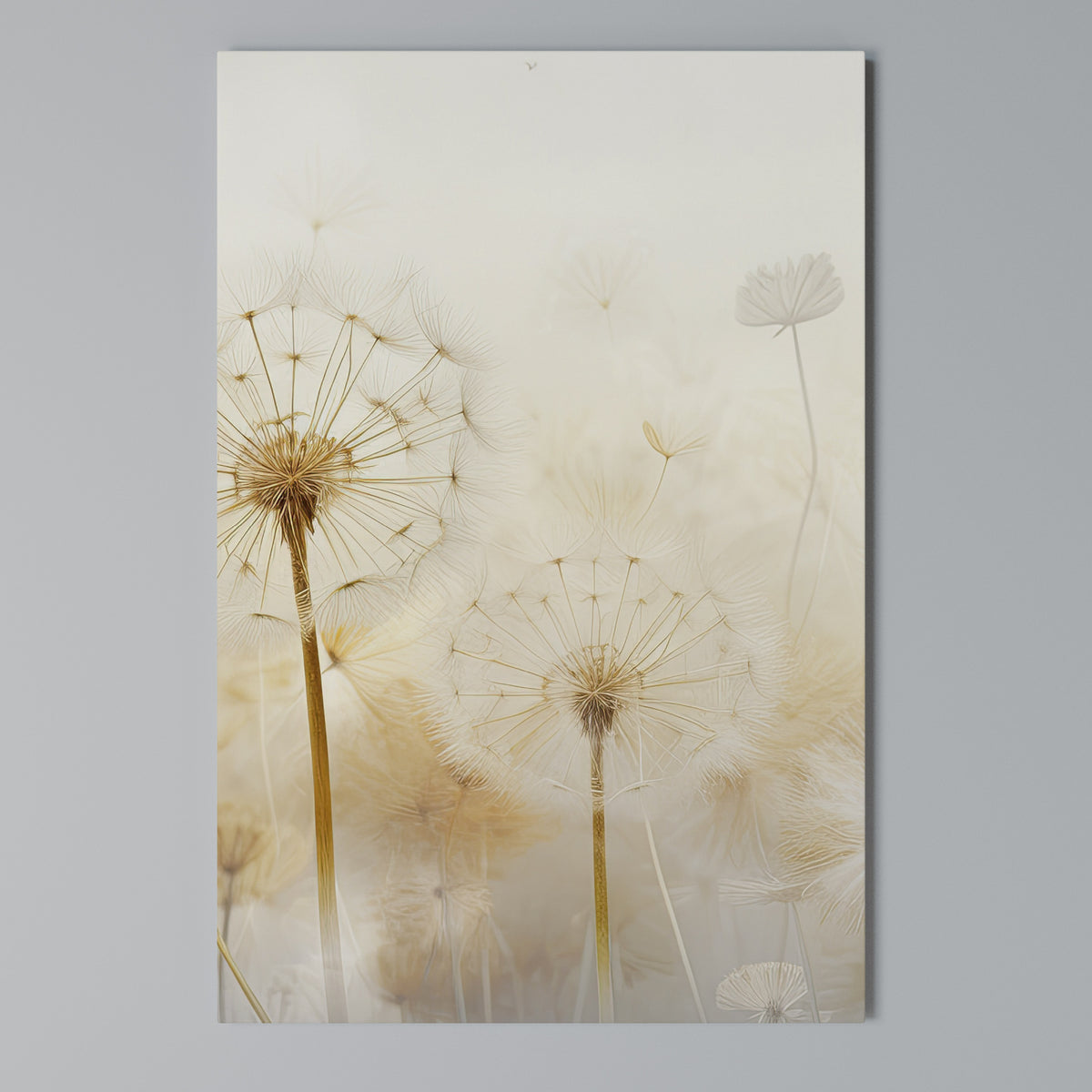 DREAMY DANDELION FIELDS Pionowy obraz na płótnie