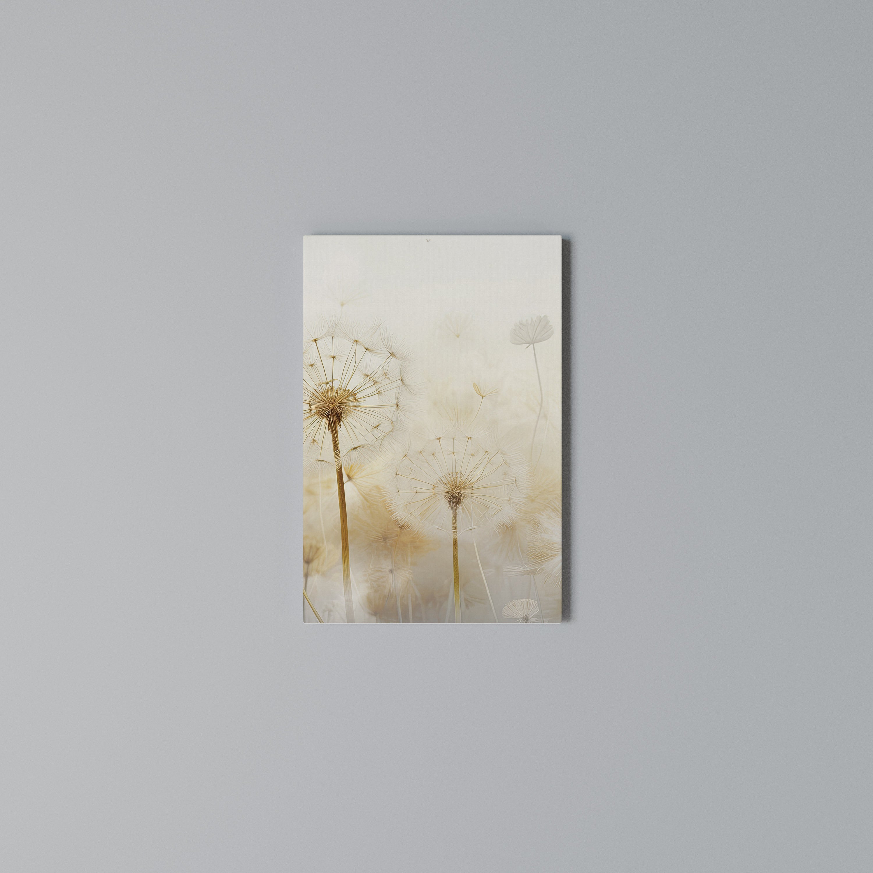 DREAMY DANDELION FIELDS Pionowy obraz na płótnie
