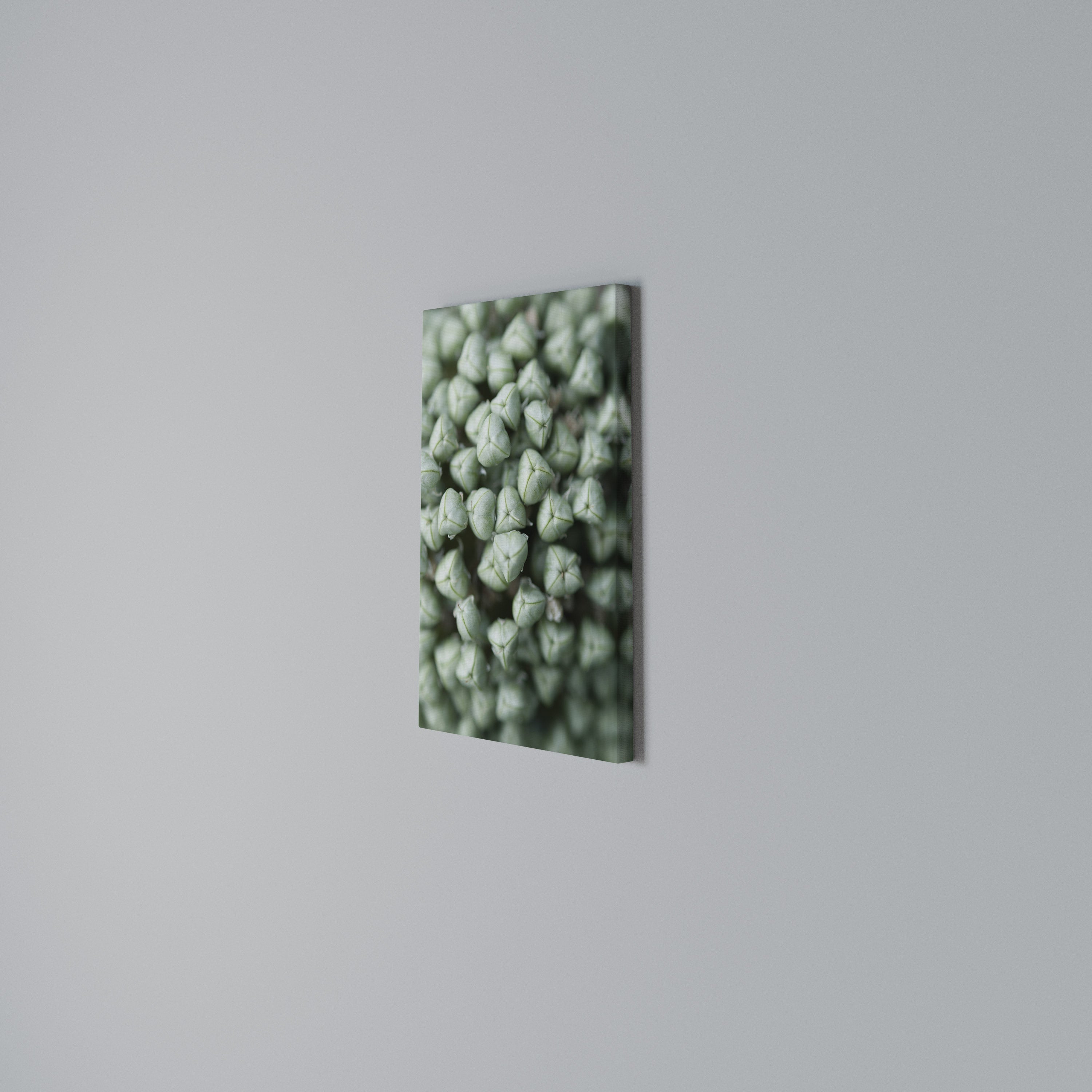 TEXTURED GREEN TIDBITS Pionowy obraz na płótnie