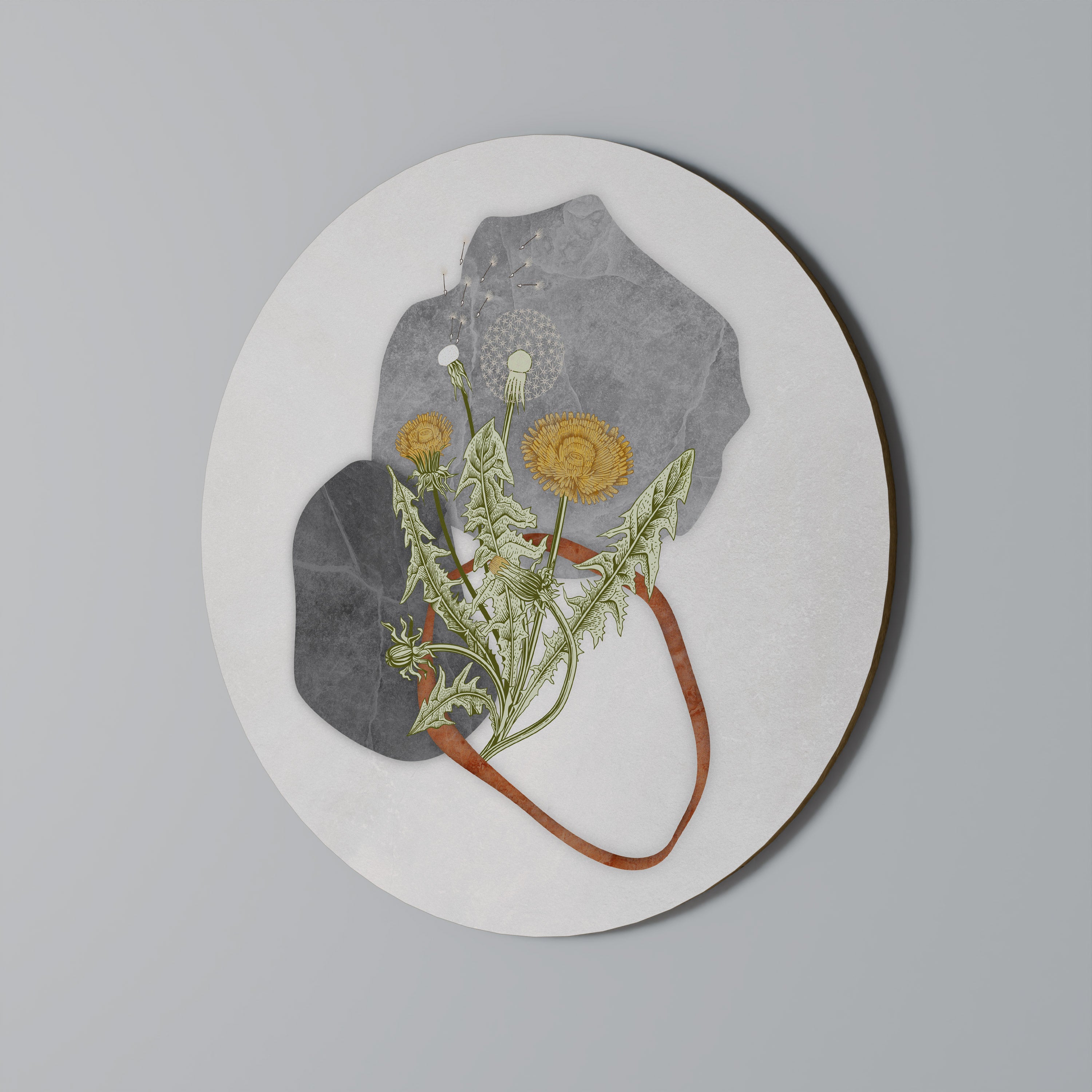 DANDELION RING Obraz okrągły