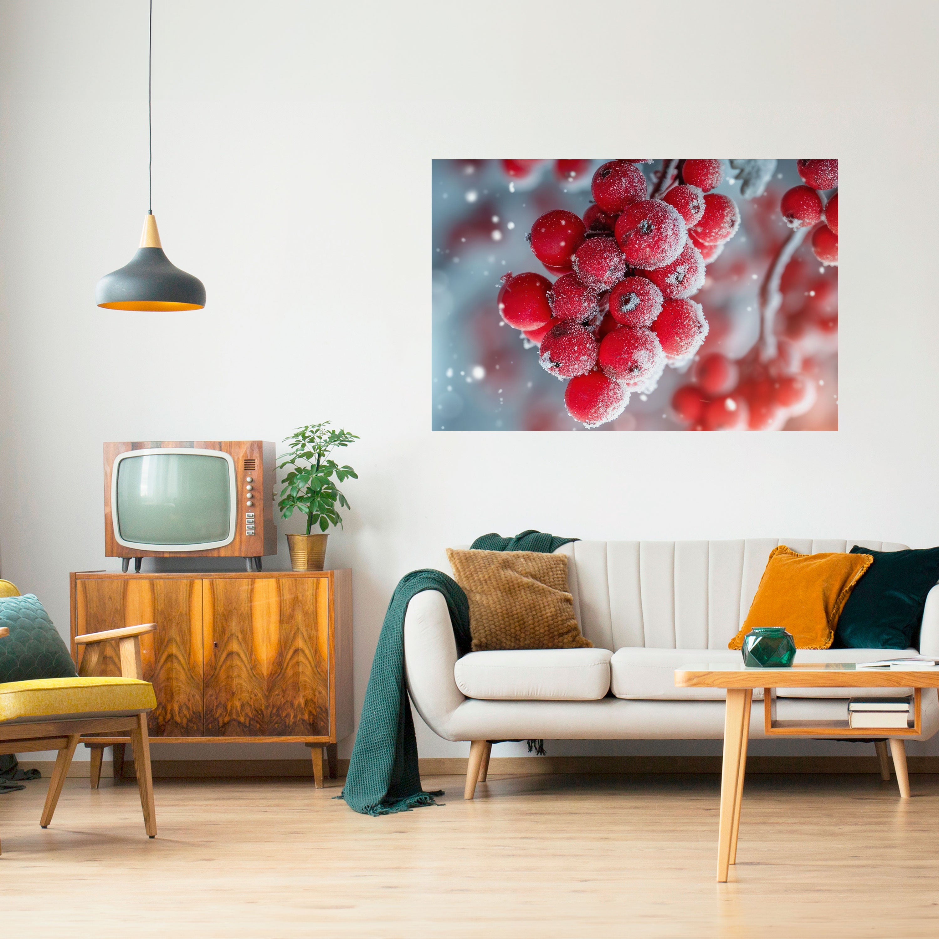 WINTER'S CRIMSON TREASURES Naklejka/Plakat poziomy