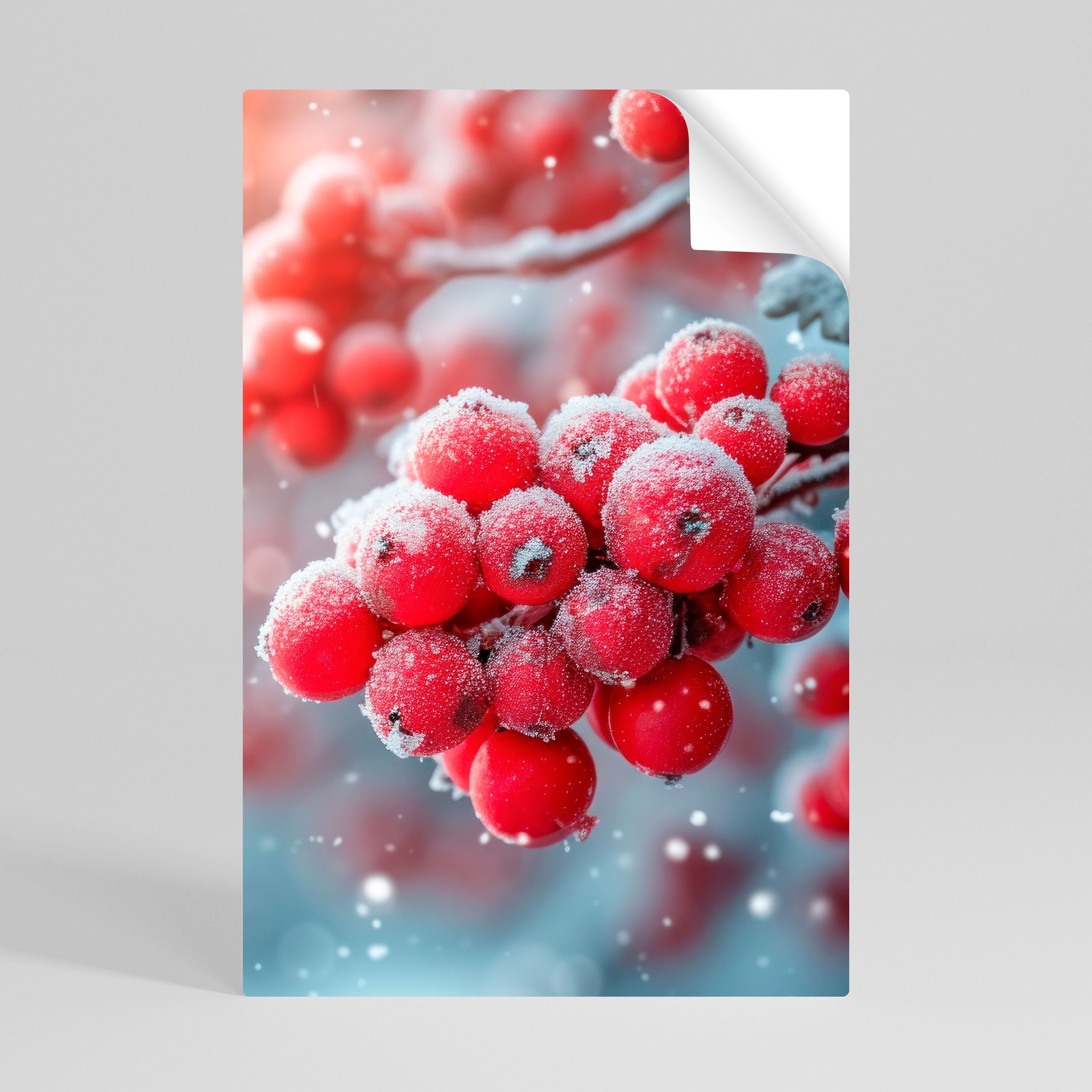 WINTER'S CRIMSON TREASURES Naklejka/Plakat pionowy