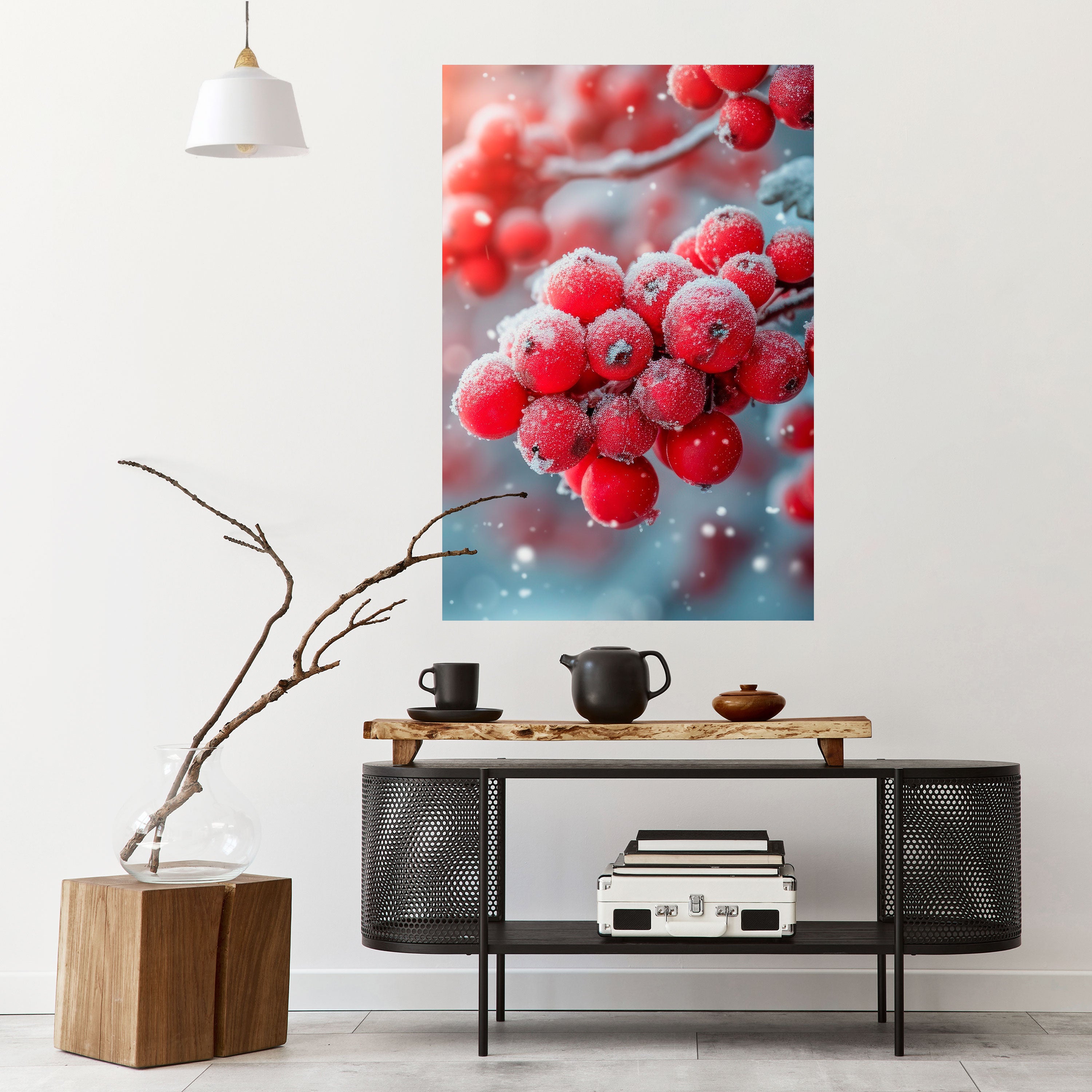 WINTER'S CRIMSON TREASURES Naklejka/Plakat pionowy