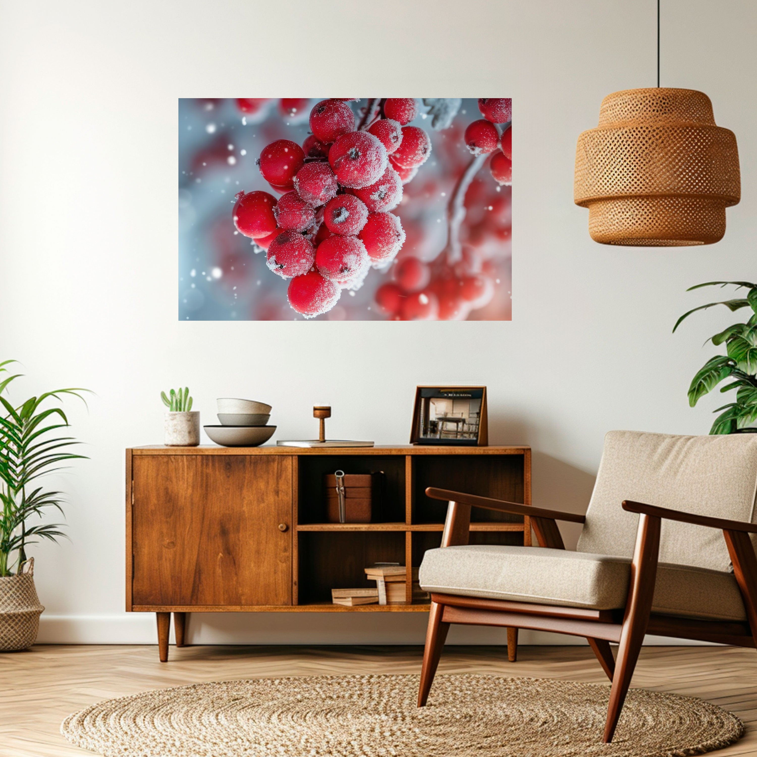 WINTER'S CRIMSON TREASURES Naklejka/Plakat poziomy
