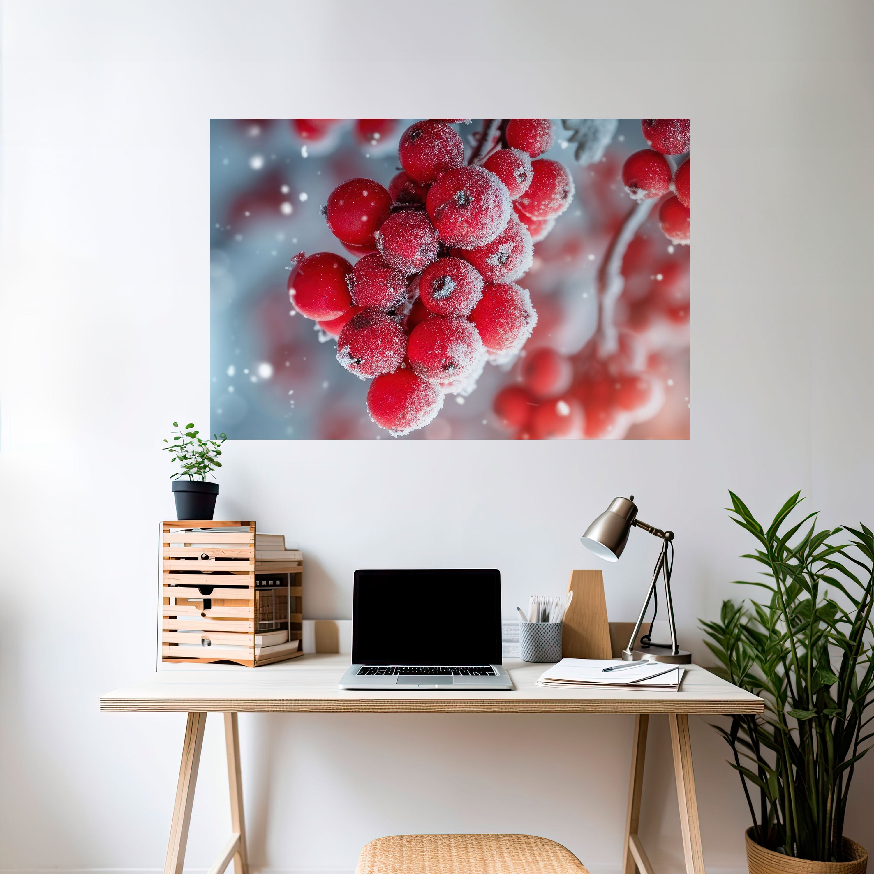WINTER'S CRIMSON TREASURES Naklejka/Plakat poziomy