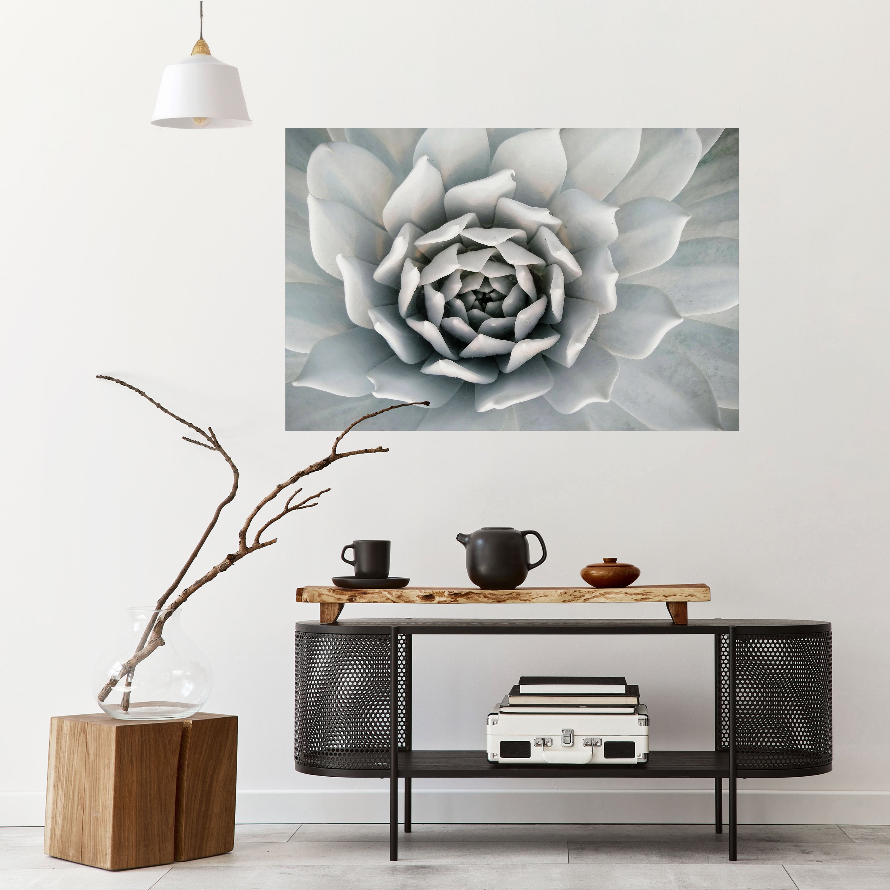 ELEGANT PETAL SWIRL Naklejka/Plakat poziomy