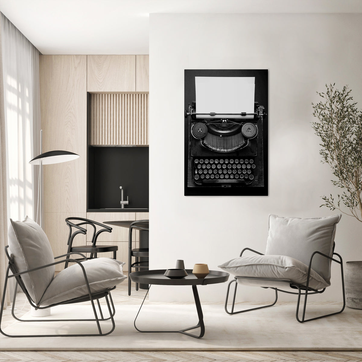 TYPEWRITER SYMPHONY Pionowy obraz na płótnie