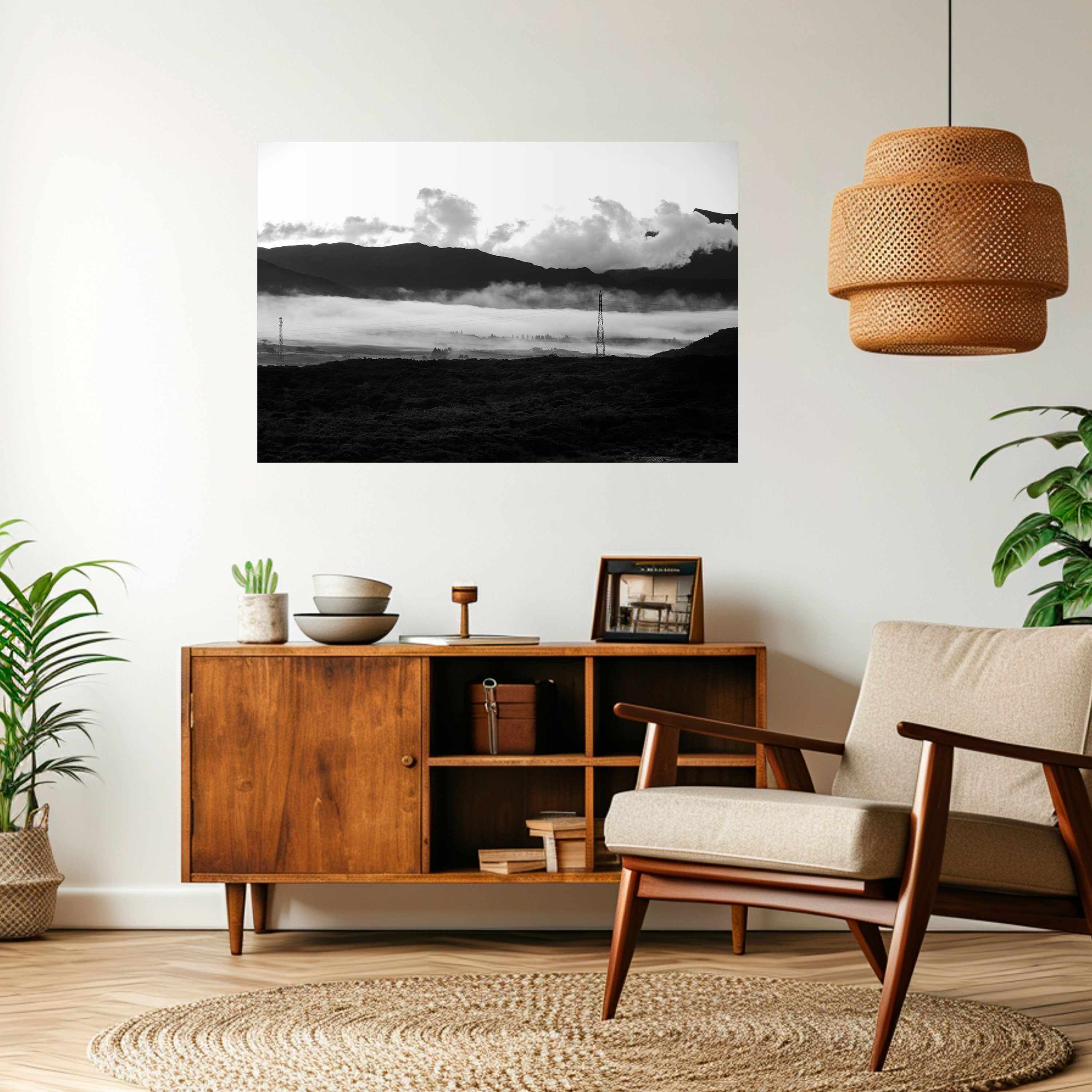 MISTY MOUNTAIN RADIANCE Naklejka/Plakat poziomy