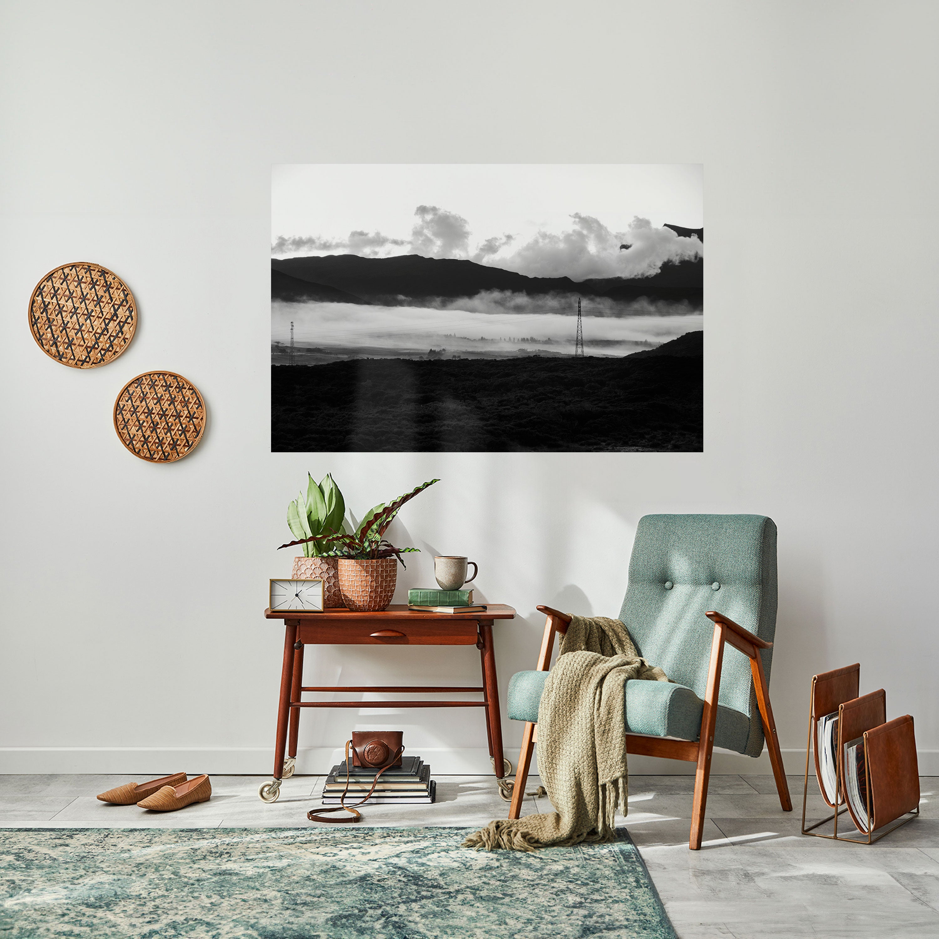 MISTY MOUNTAIN RADIANCE Naklejka/Plakat poziomy