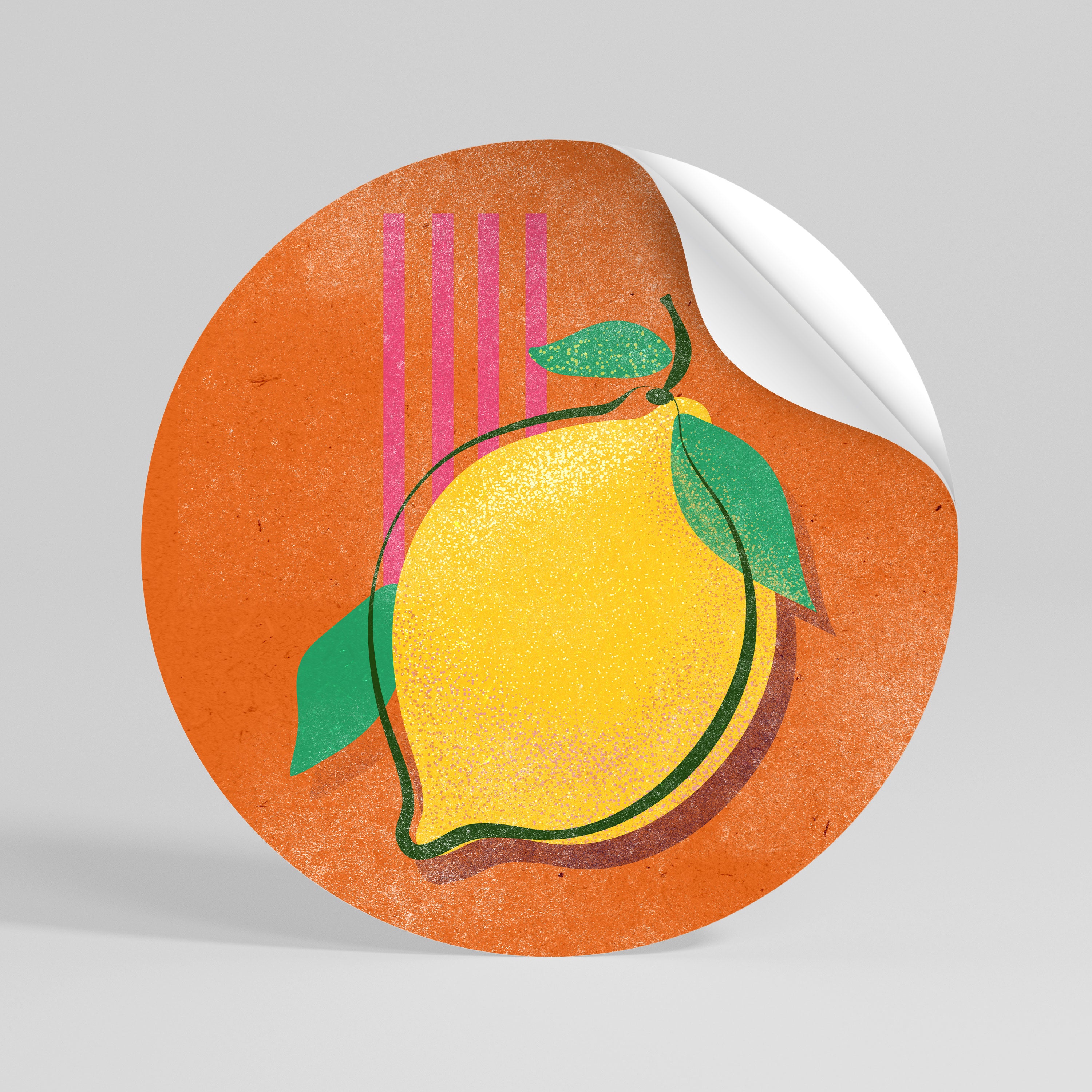 LUSCIOUS LEMON Naklejka - okrągła