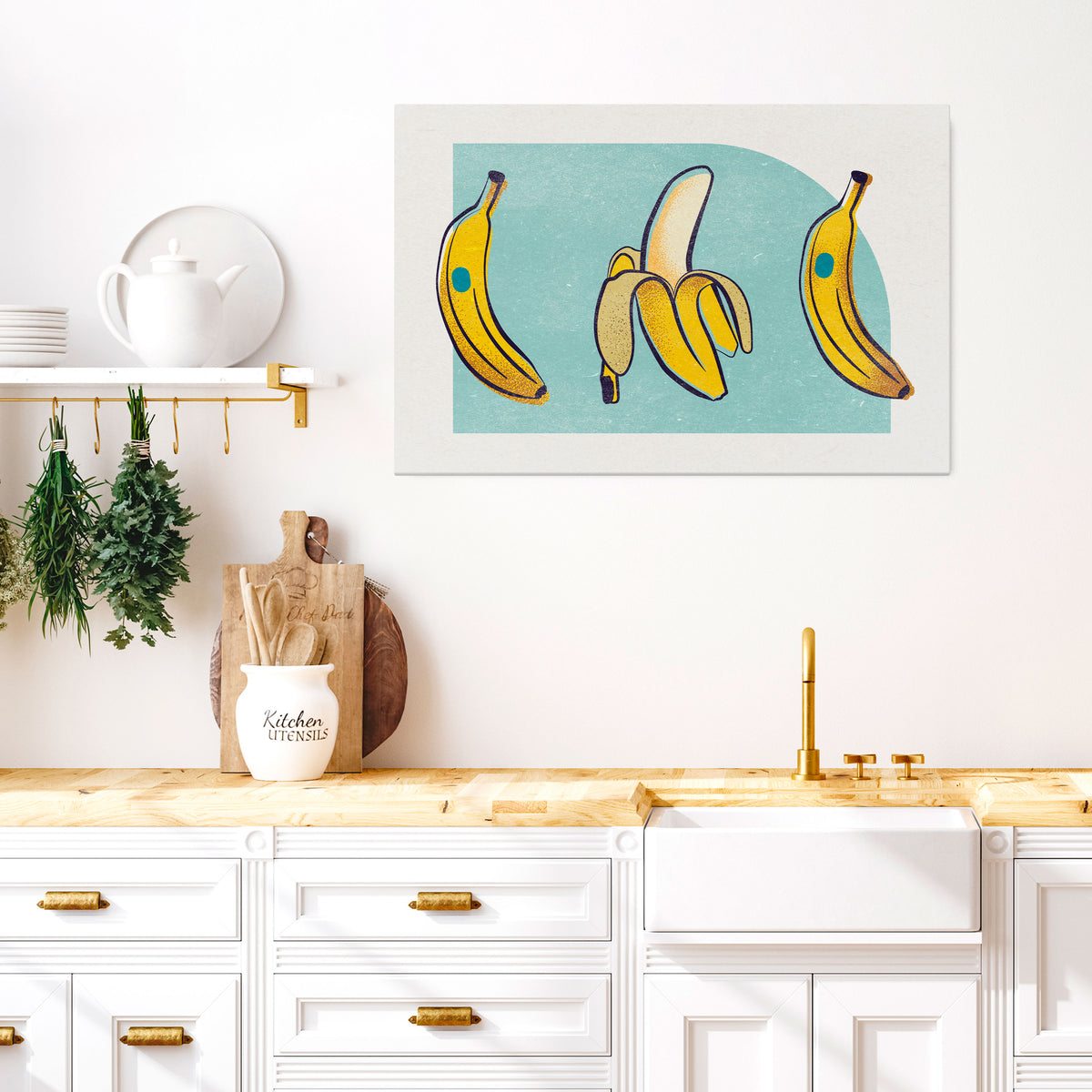 BOLD BANANA BOUQUET Poziomy obraz na płótnie