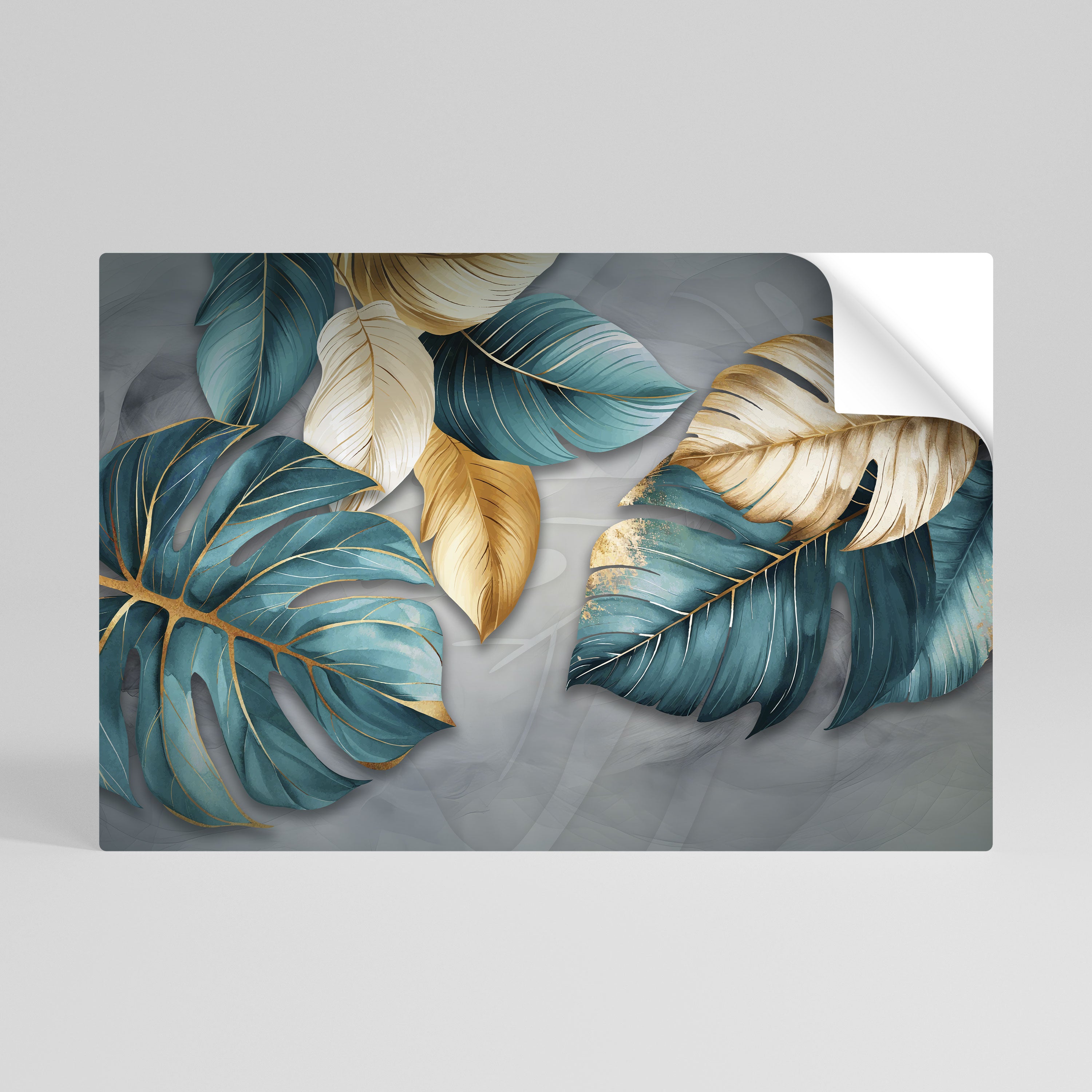 ELEGANCE IN LEAVES Naklejka/Plakat poziomy