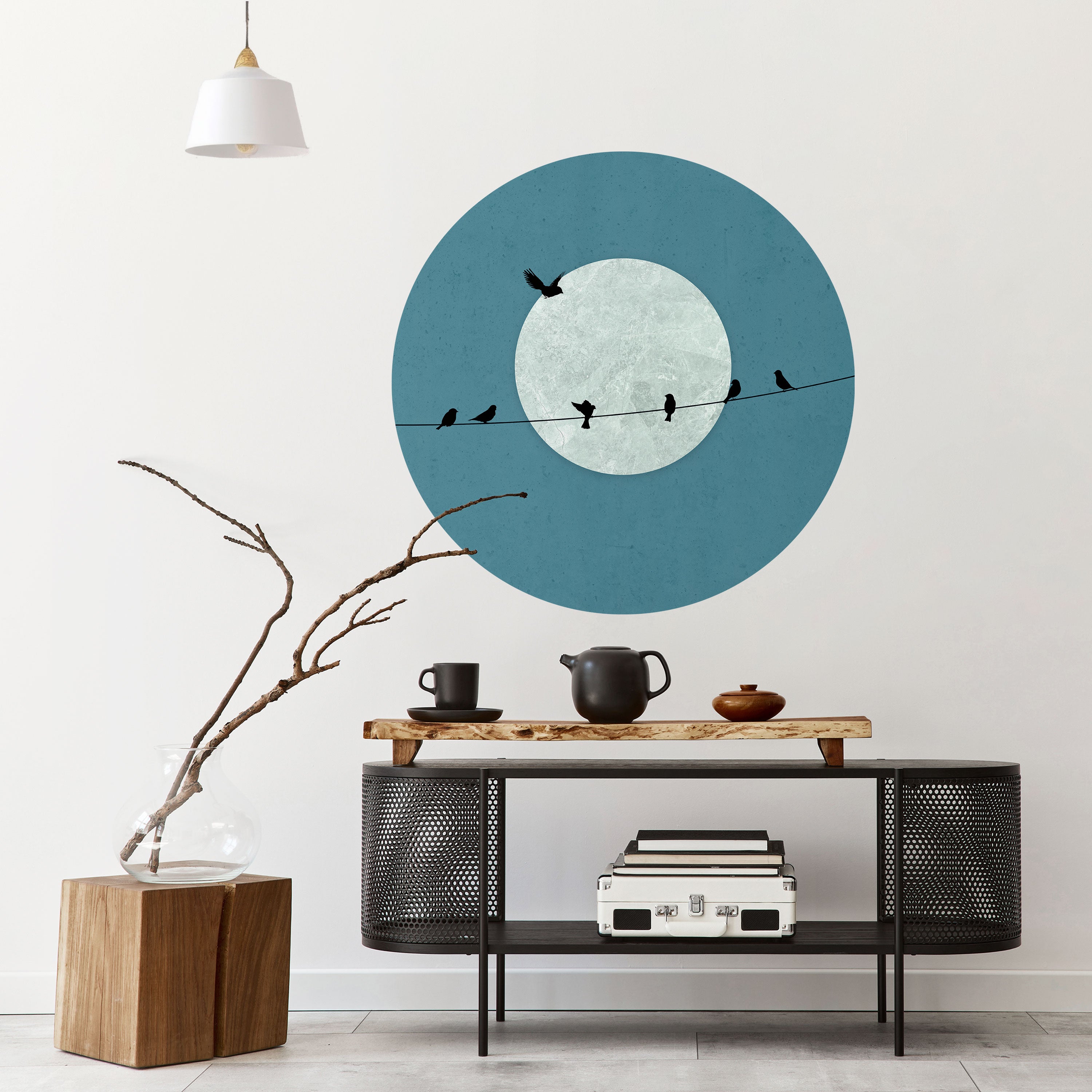 MOONLIT REST Naklejka okrągła