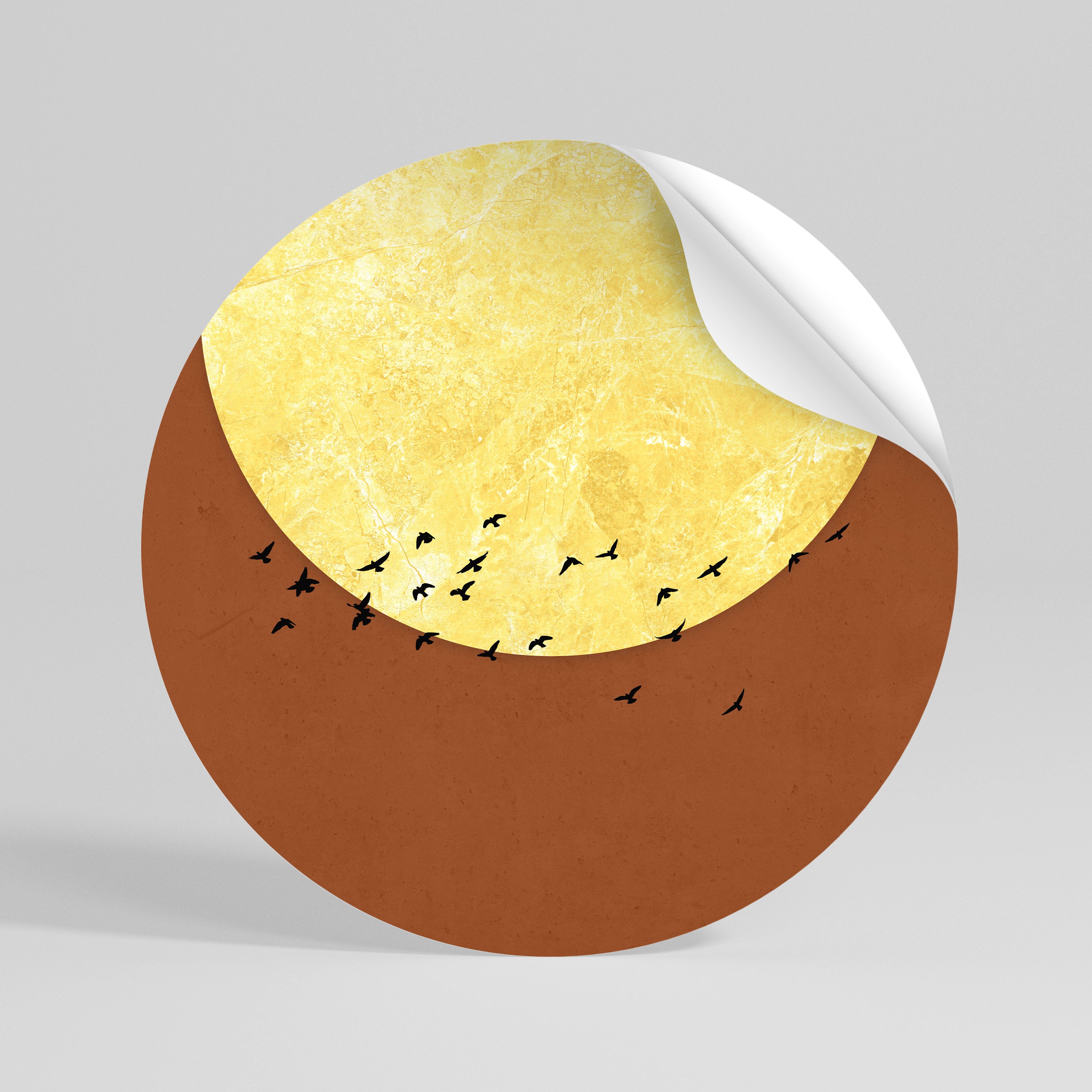 MOONLIT MIGRATION Naklejka - okrągła