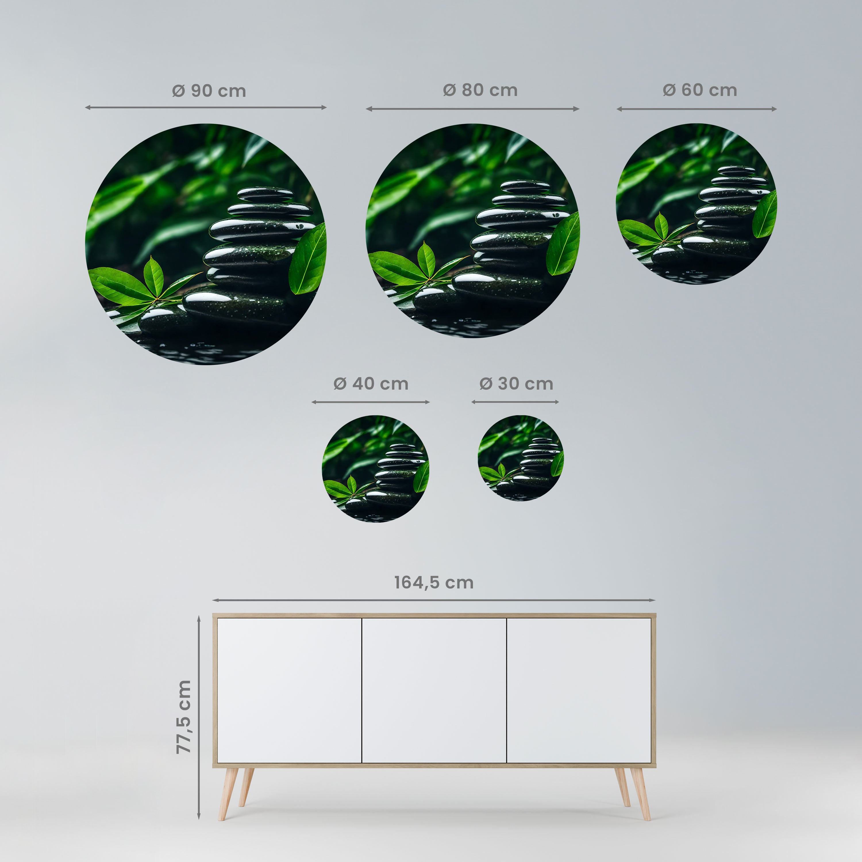 HARMONY STONES Naklejka okrągła