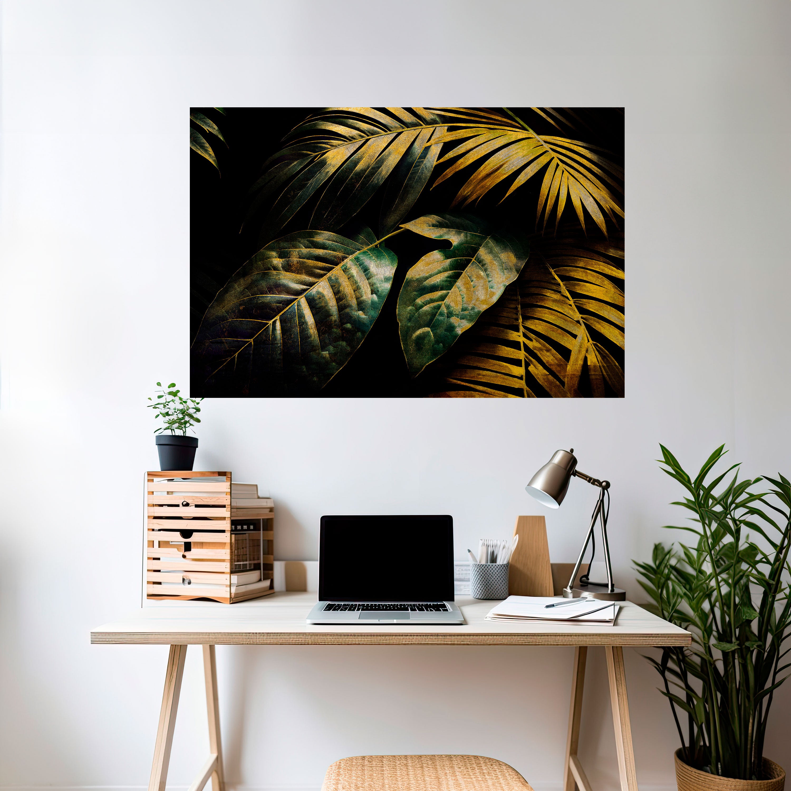 ENIGMATIC FOLIAGE TWILIGHT Naklejka/Plakat poziomy