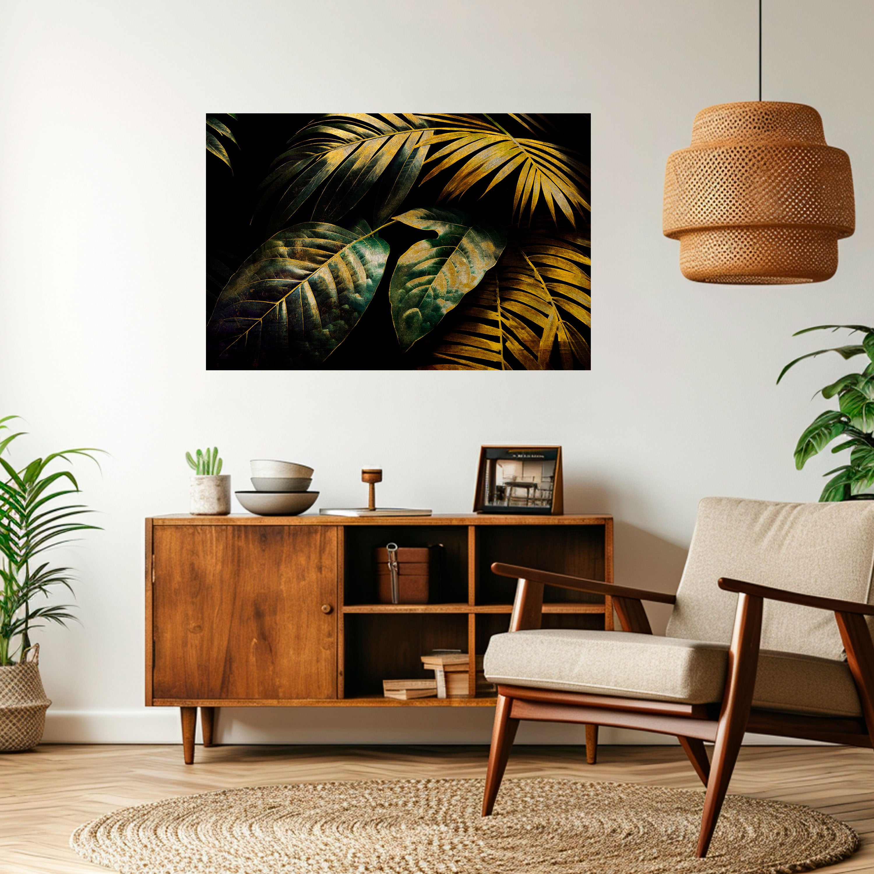 ENIGMATIC FOLIAGE TWILIGHT Naklejka/Plakat poziomy