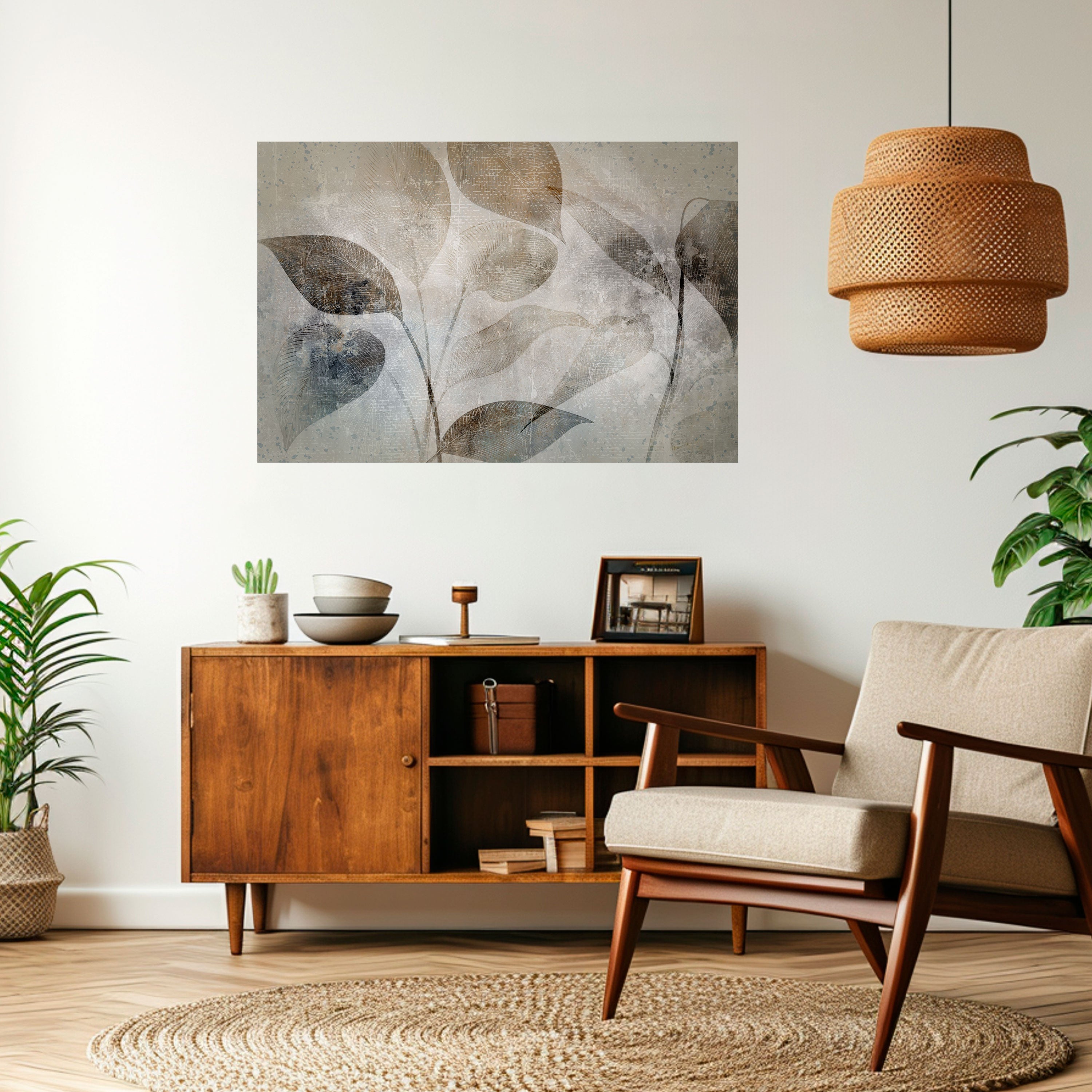 SERENE BOTANICAL HARMONY Naklejka/Plakat poziomy