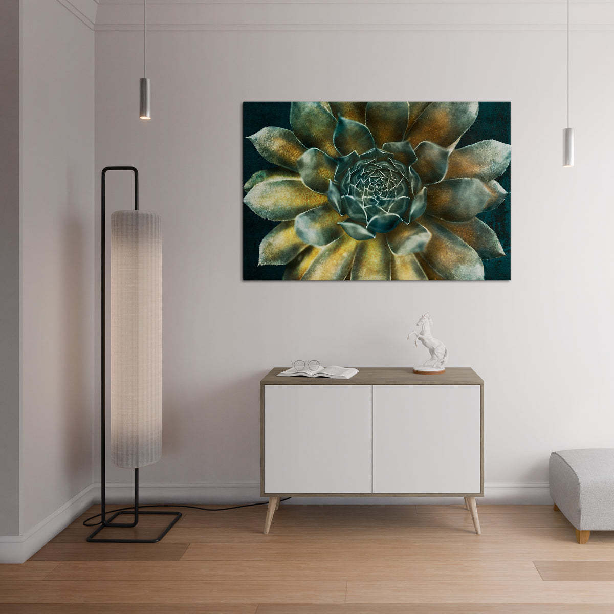 MYSTICAL SUCCULENT WHIRL Poziomy obraz na płótnie