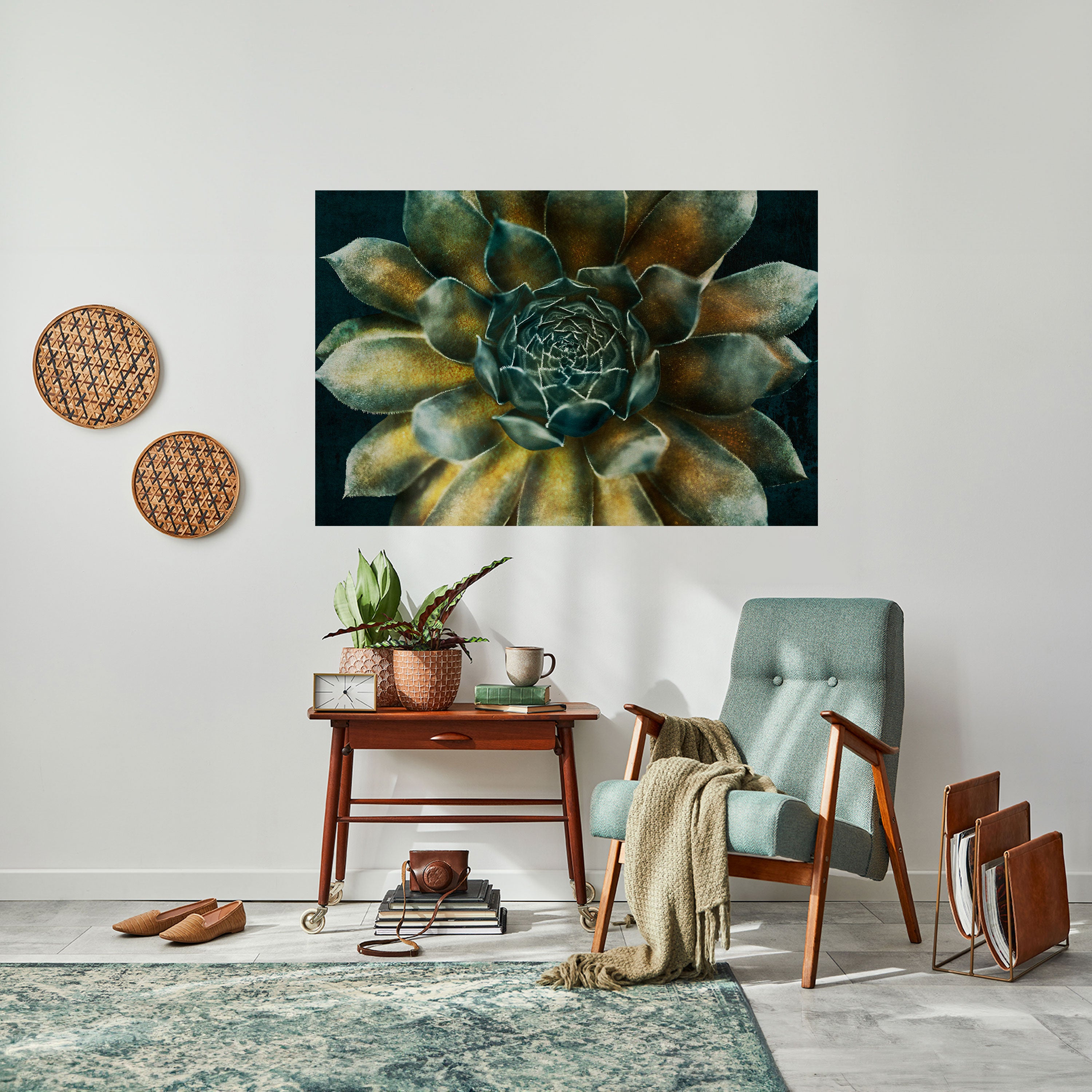 MYSTICAL SUCCULENT WHIRL Naklejka/Plakat poziomy