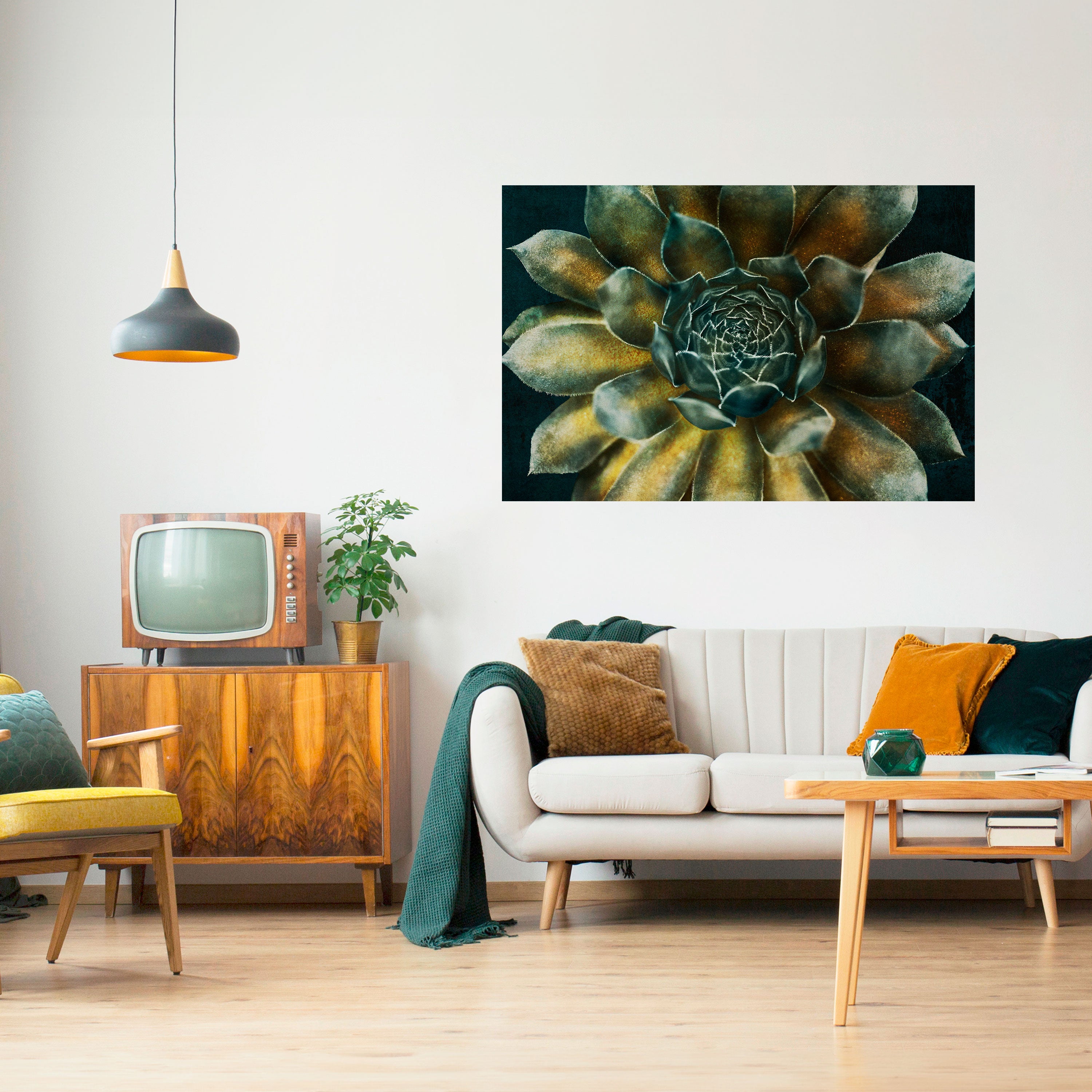 MYSTICAL SUCCULENT WHIRL Naklejka/Plakat poziomy