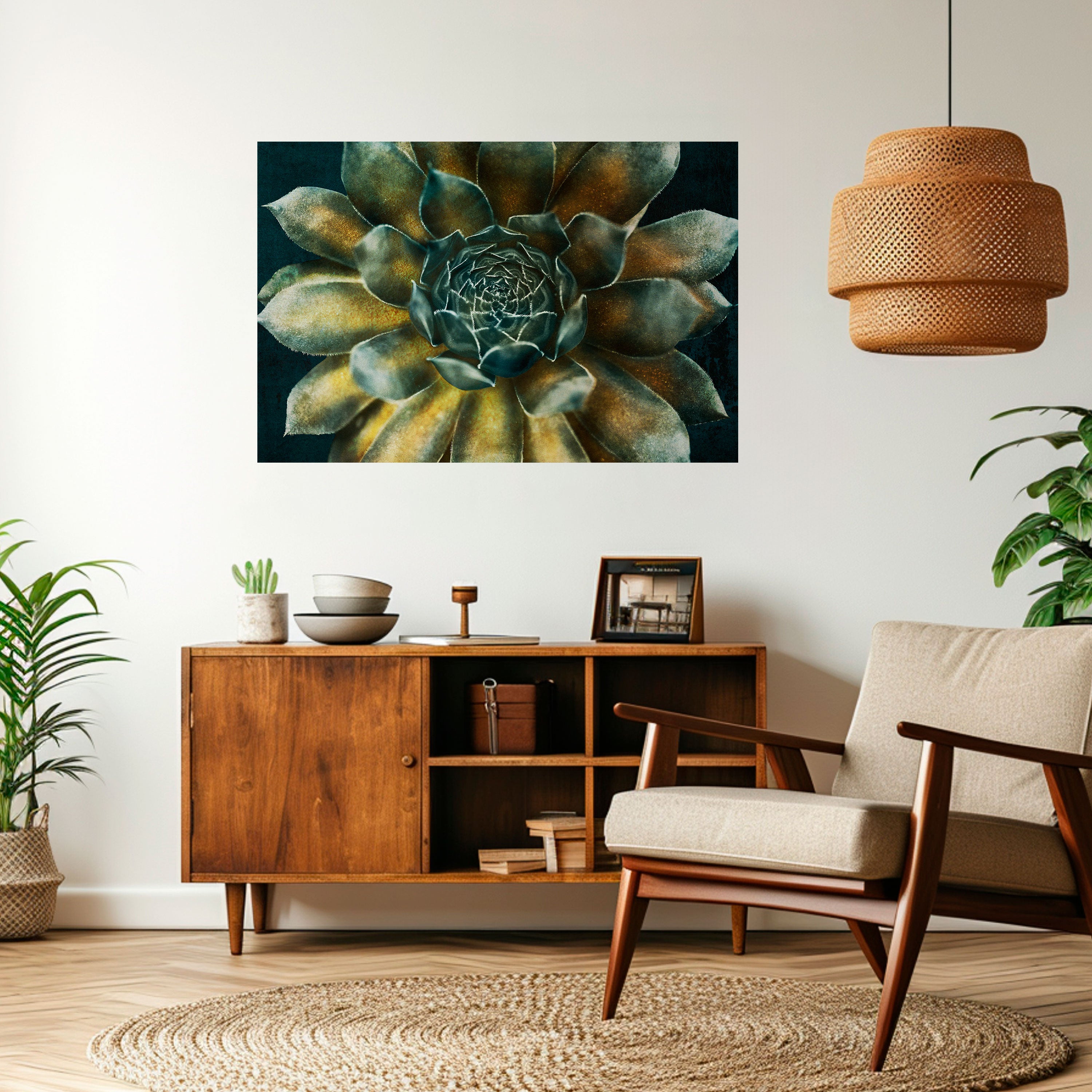 MYSTICAL SUCCULENT WHIRL Naklejka/Plakat poziomy