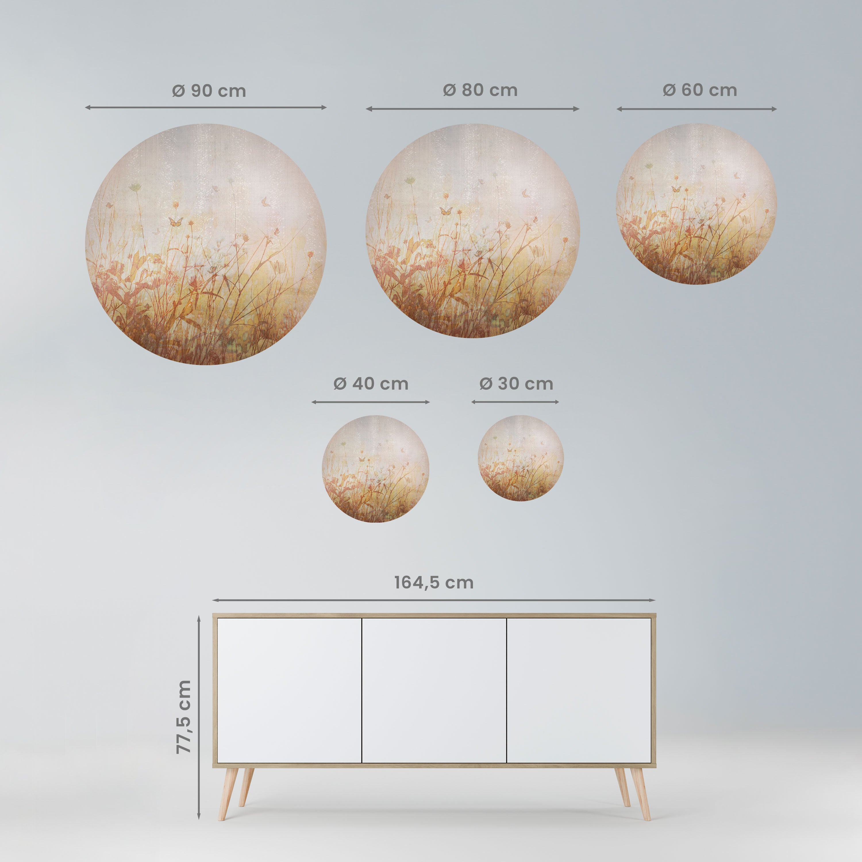 MEADOW BUTTERFLIES Naklejka okrągła