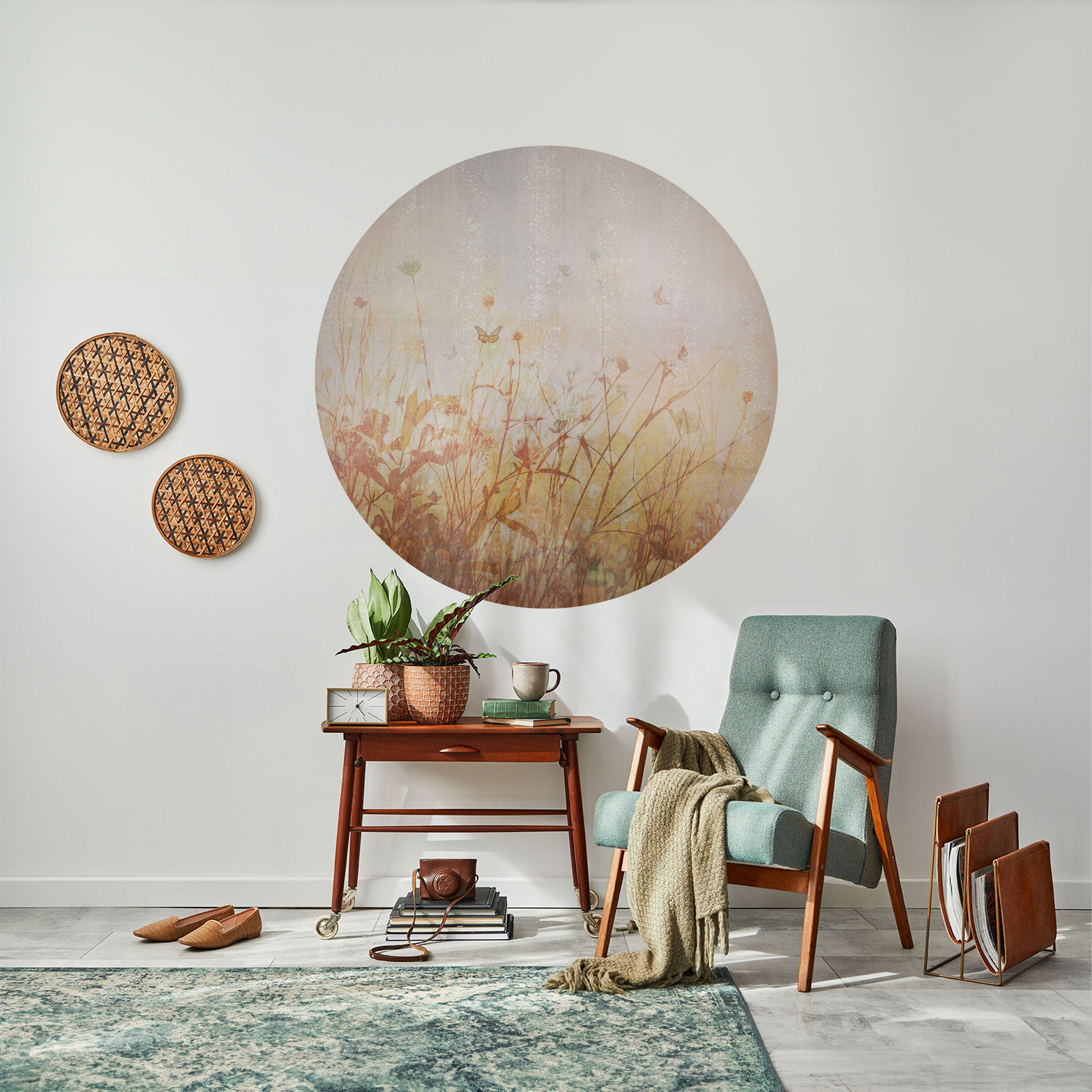 MEADOW BUTTERFLIES Naklejka okrągła