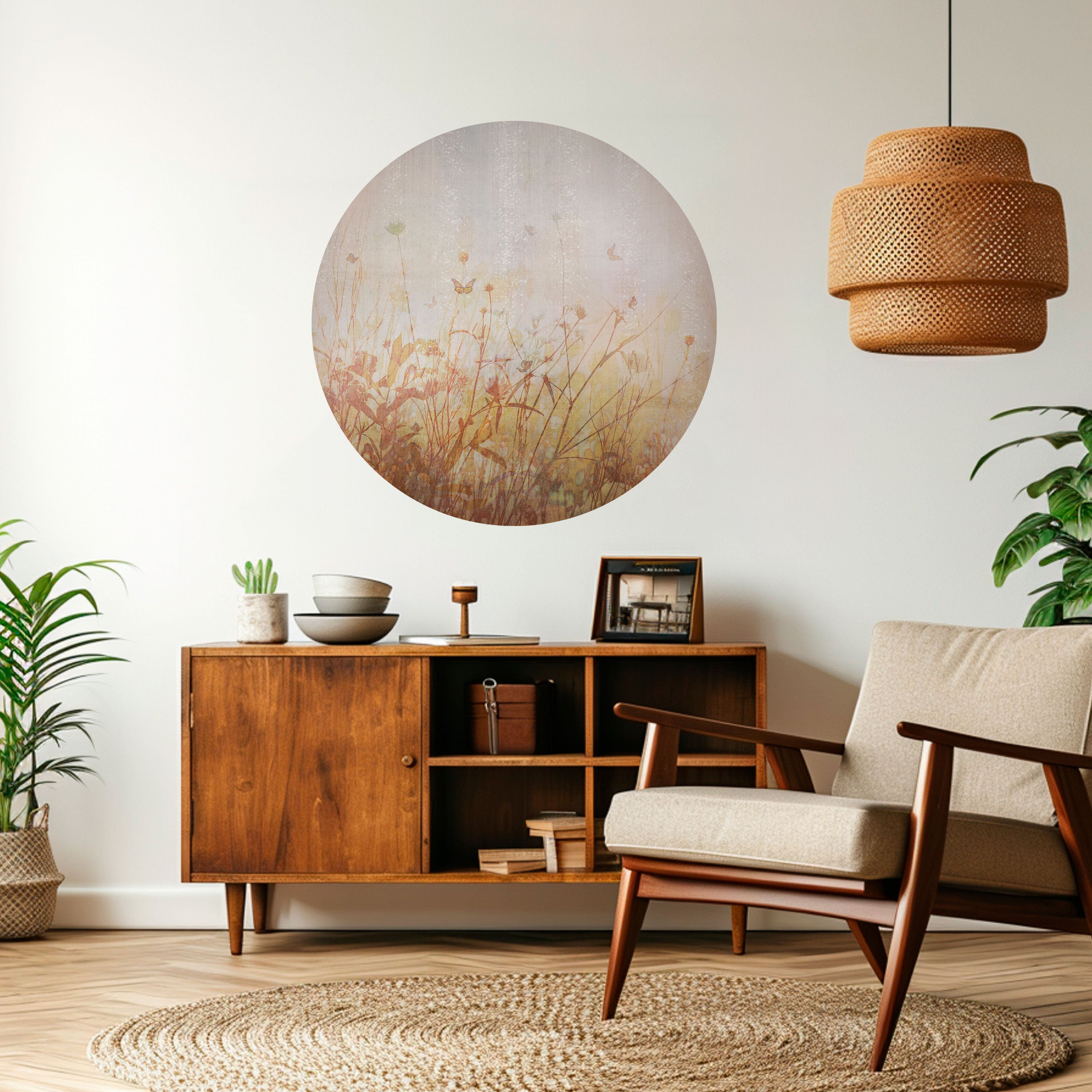 MEADOW BUTTERFLIES Naklejka okrągła