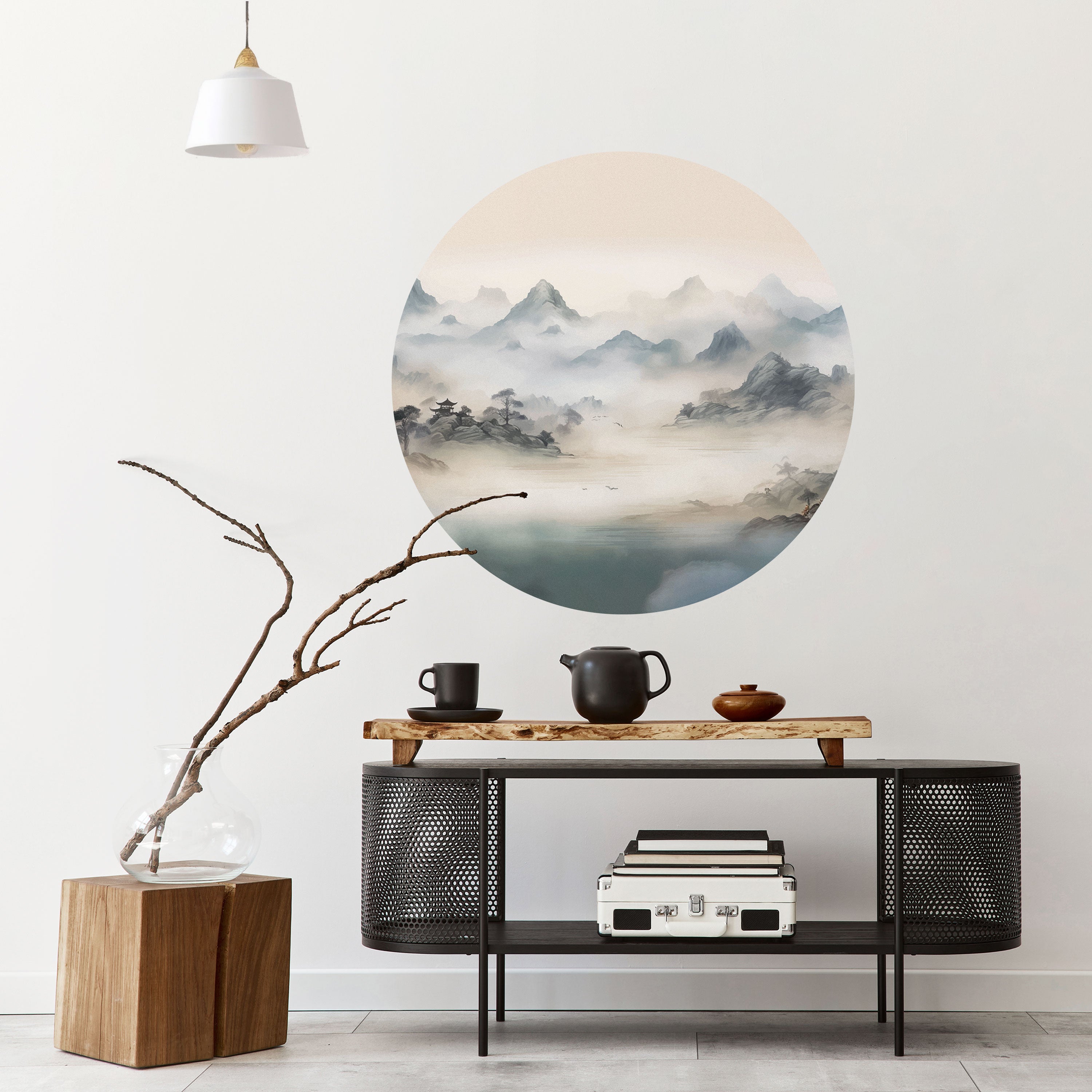 HIDDEN TEMPLE MIST Naklejka okrągła