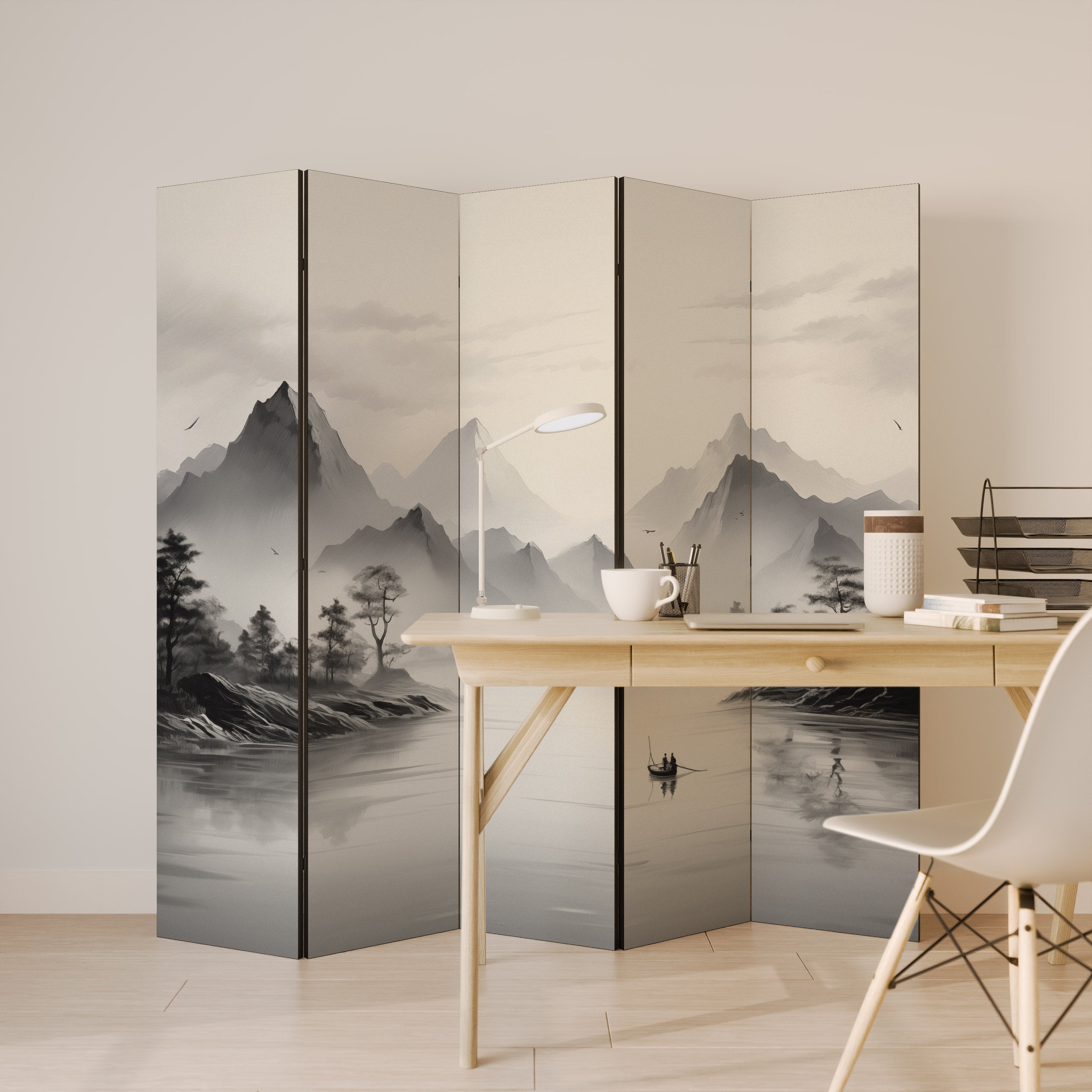 ASIAN VENTURE Dekoracyjny parawan 5-skrzydłowy
