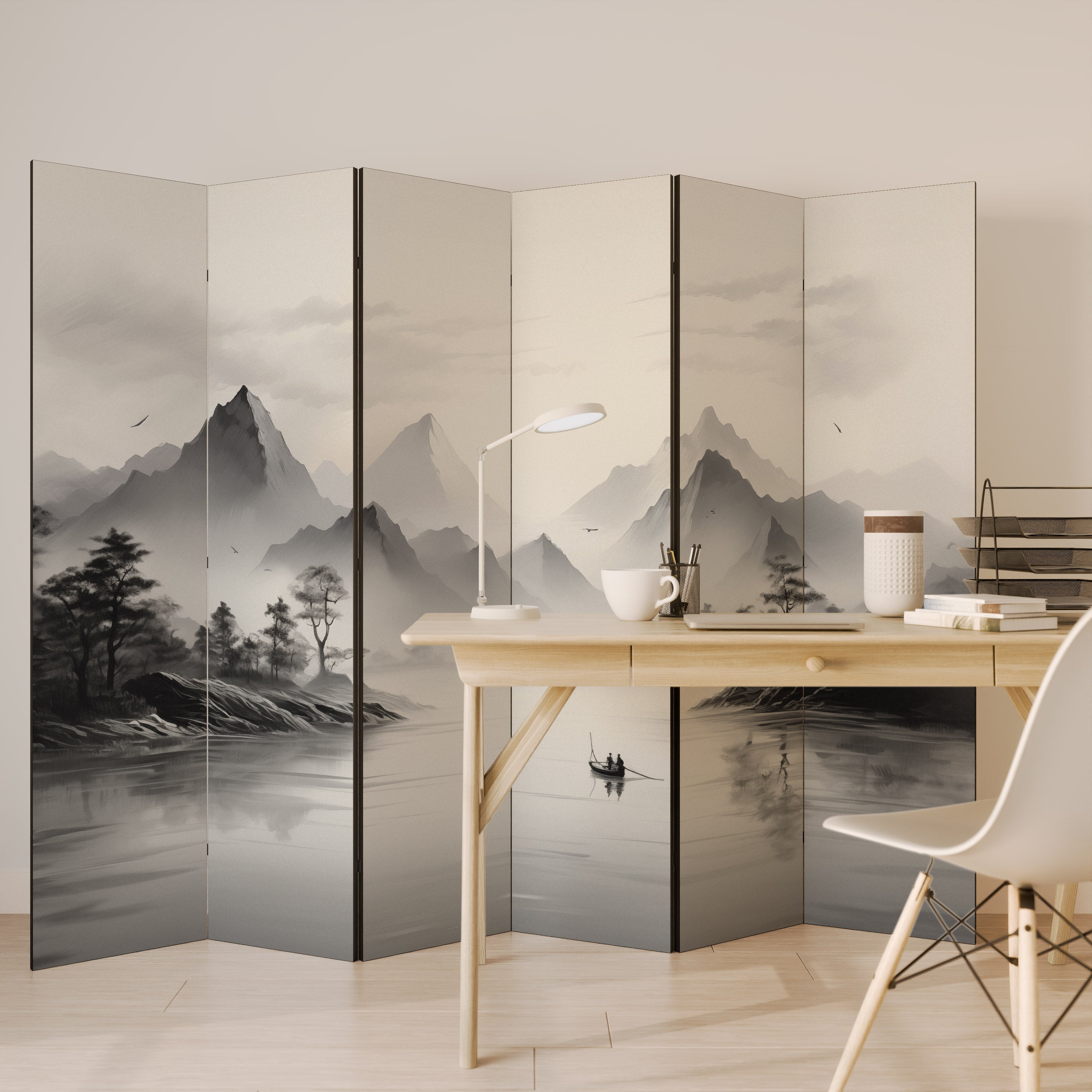 ASIAN VENTURE Dekoracyjny parawan 6-skrzydłowy