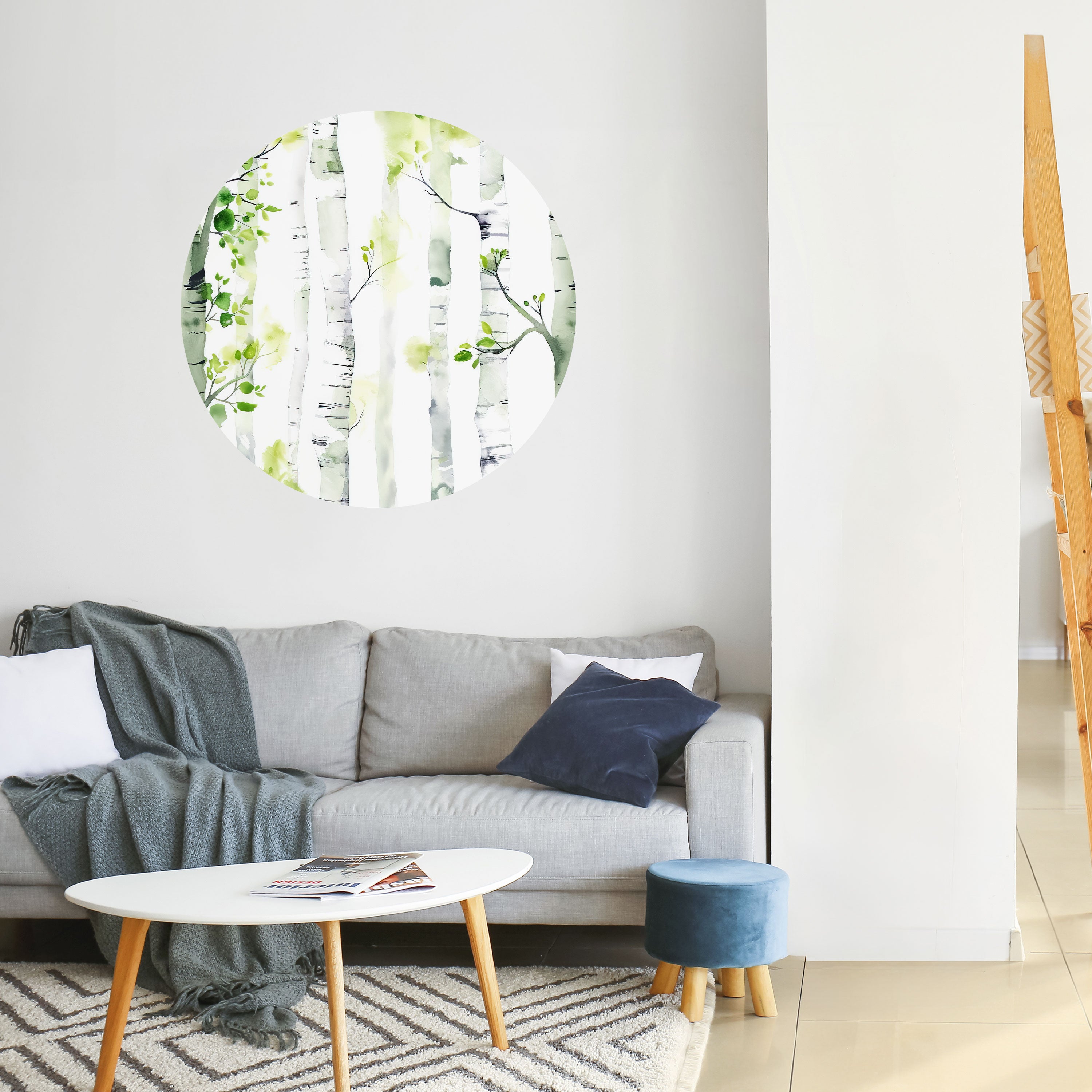 BIRCHY SOLACE Naklejka okrągła