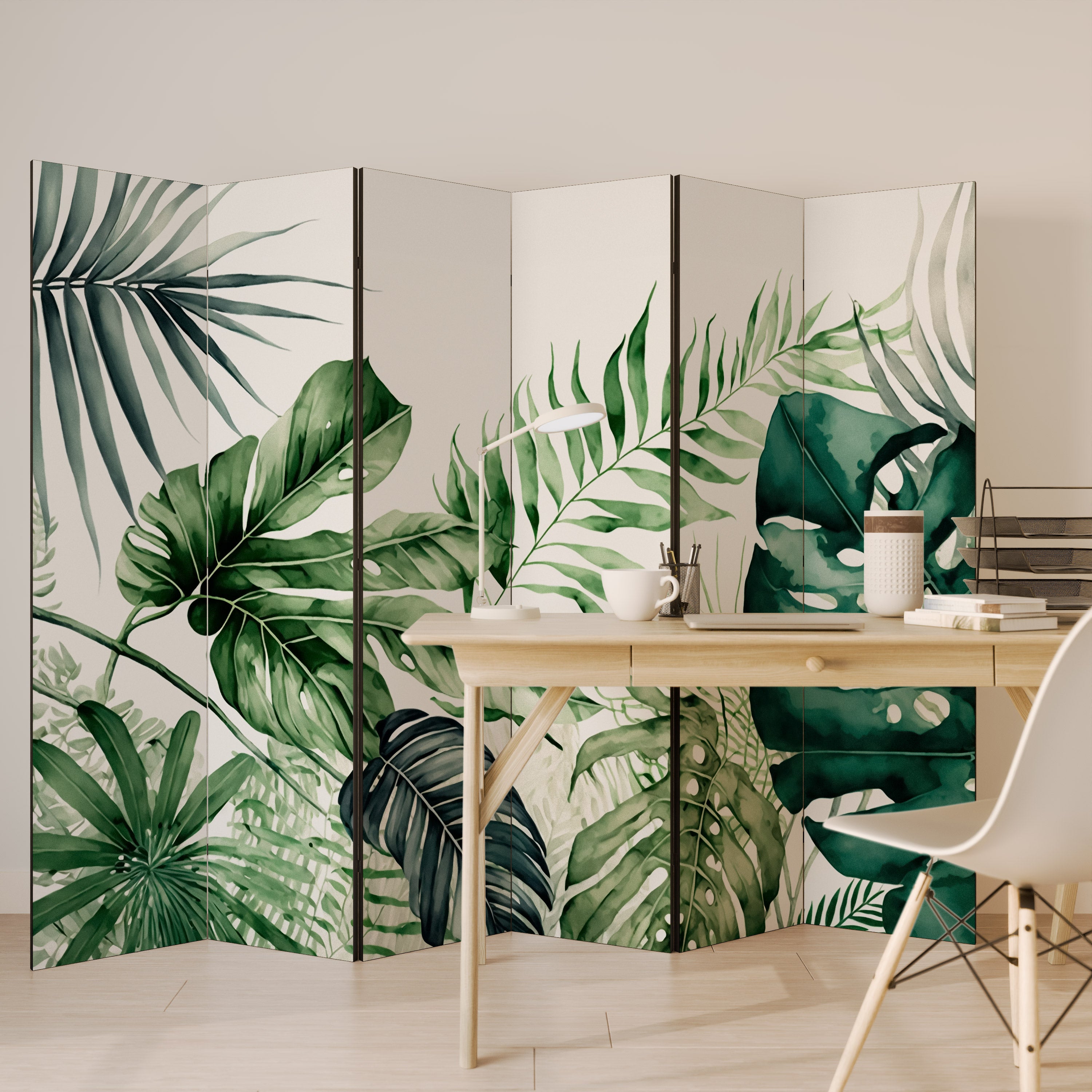 MONSTERA DREAM Dekoracyjny parawan 6-skrzydłowy