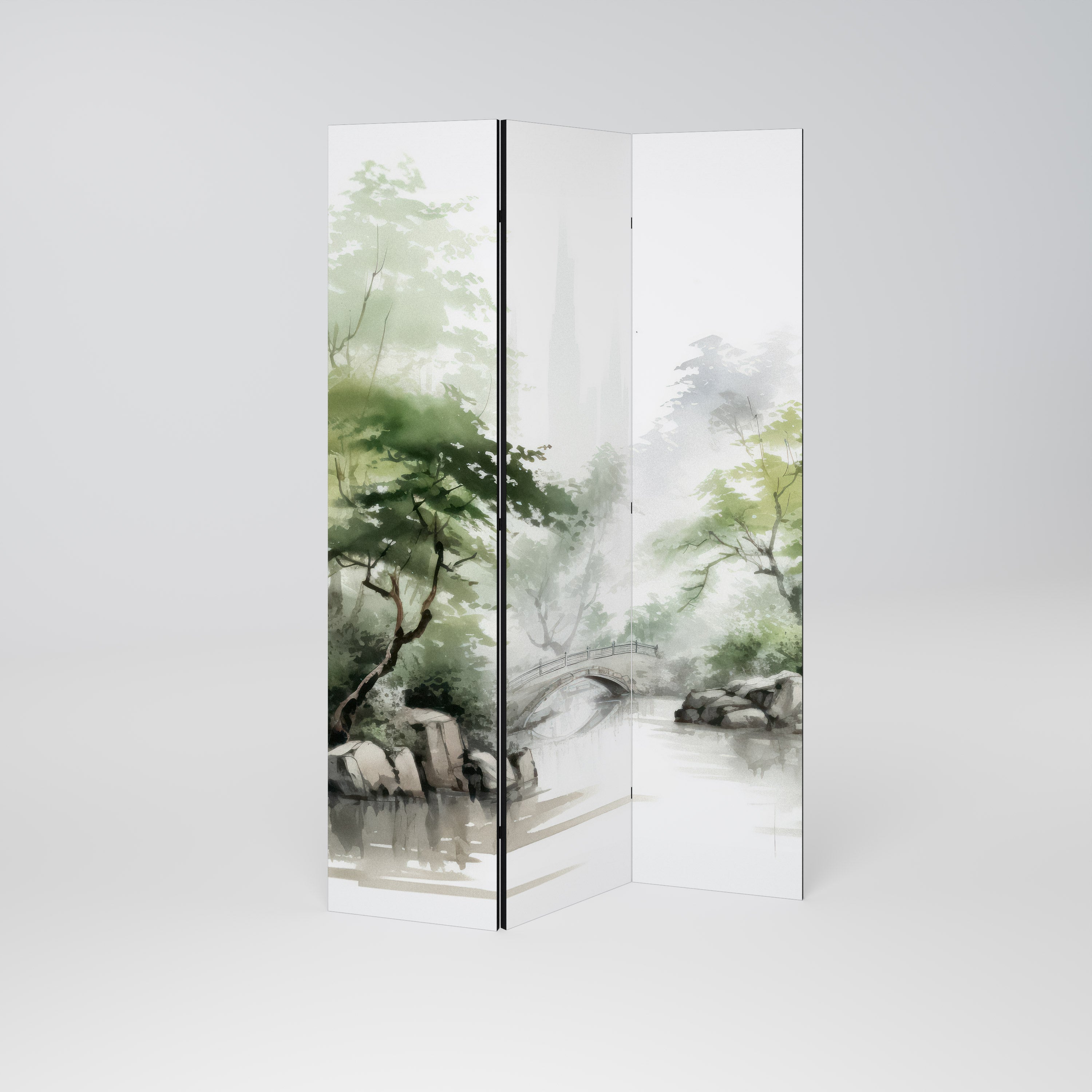 HARMONIOUS WATERSCAPE SCENE Dekoracyjny parawan 3-skrzydłowy