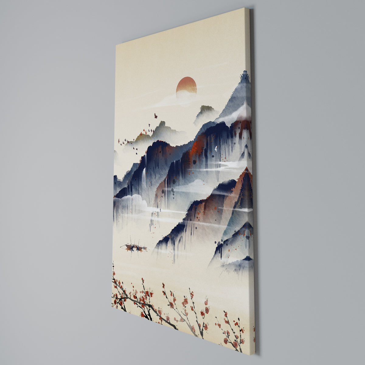 JAPANESE LANDSCAPE Pionowy obraz na płótnie