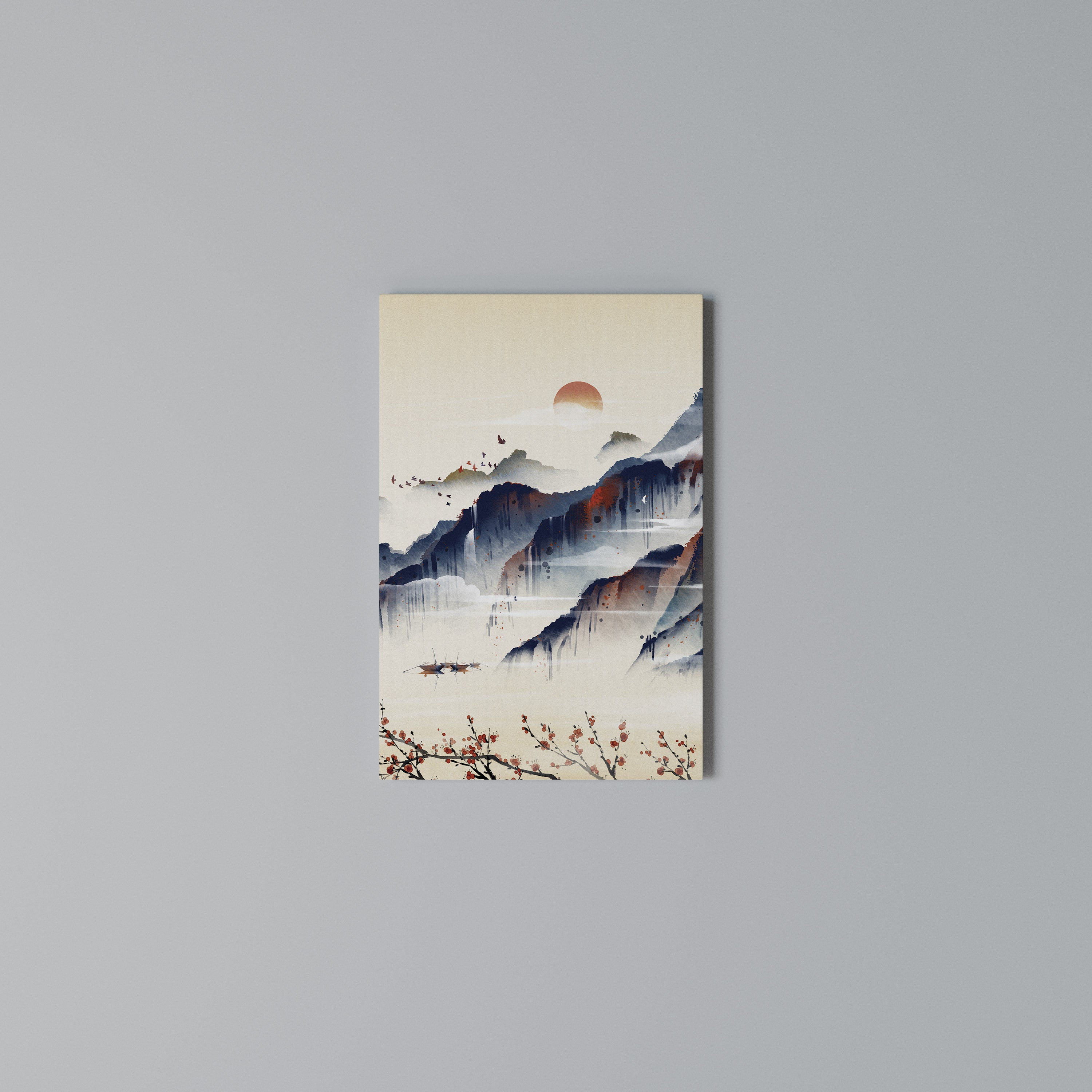 JAPANESE LANDSCAPE Pionowy obraz na płótnie