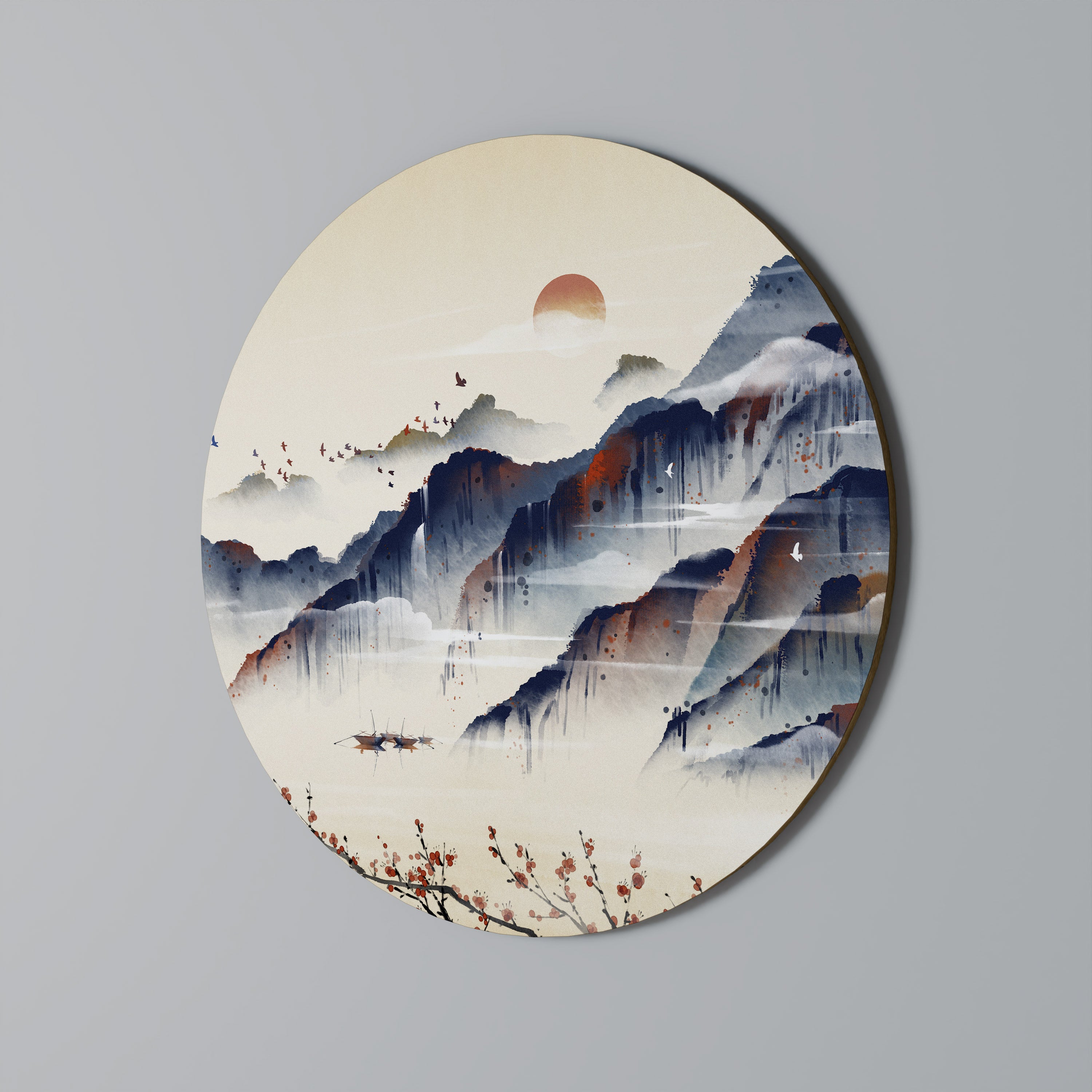 JAPANESE LANDSCAPE Obraz okrągły