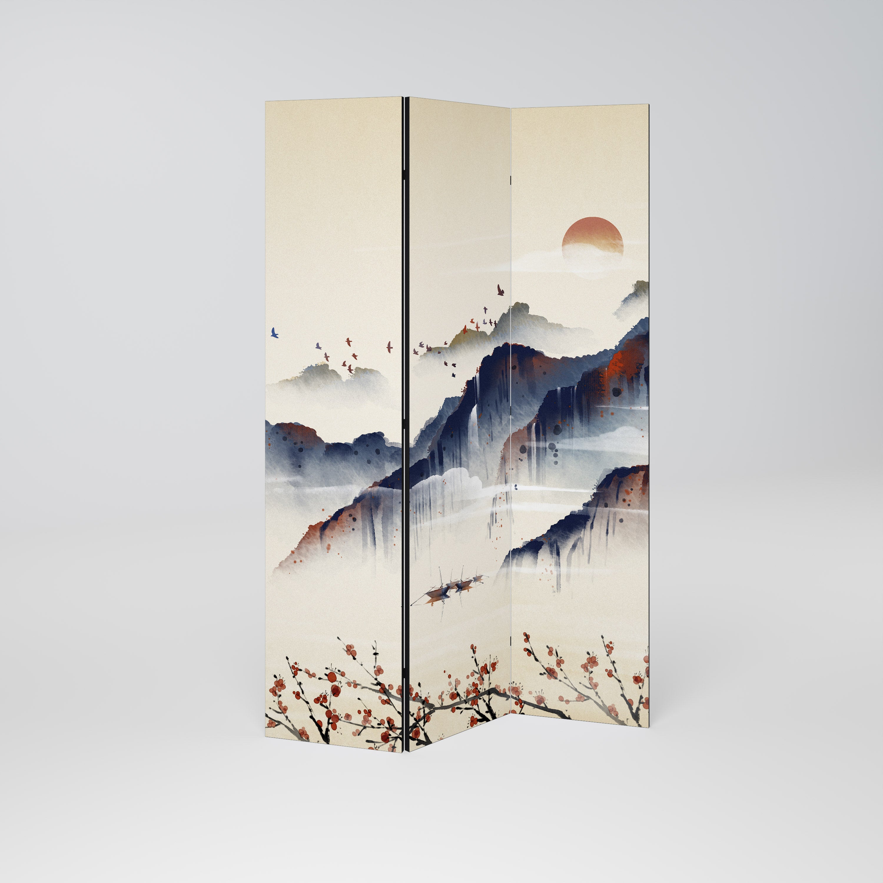ORIENTAL LANDSCAPE Dekoracyjny parawan 3-skrzydłowy