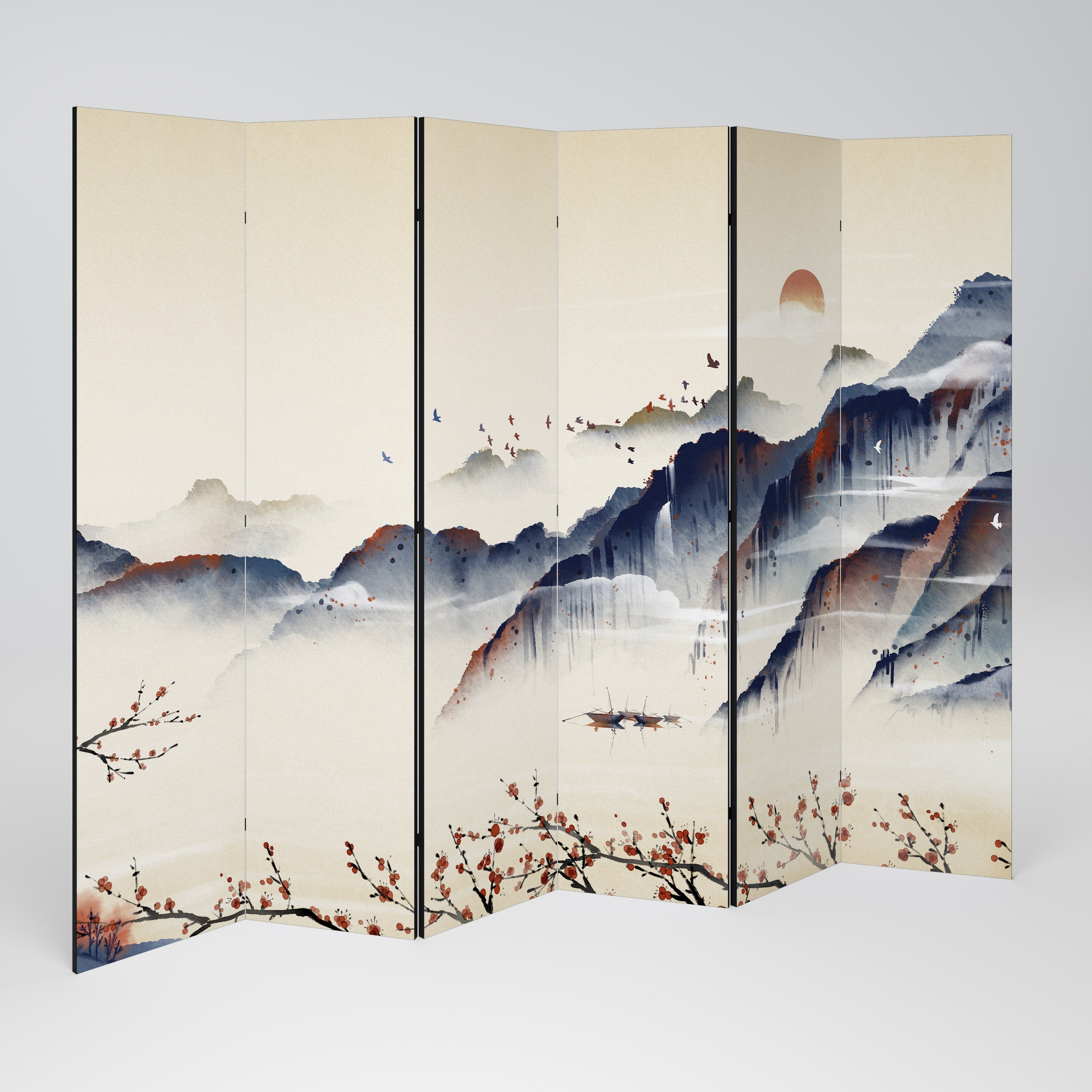 ORIENTAL LANDSCAPE Dekoracyjny parawan 6-skrzydłowy